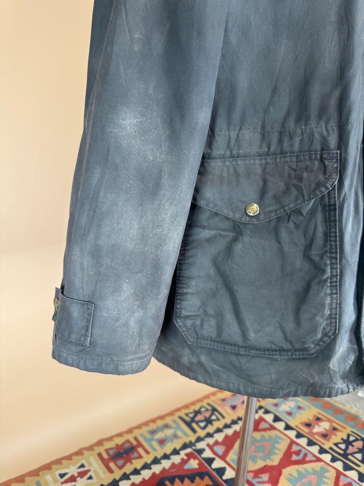 2000s - Genuine Filson Garment Black Waxed Canvas Jacket