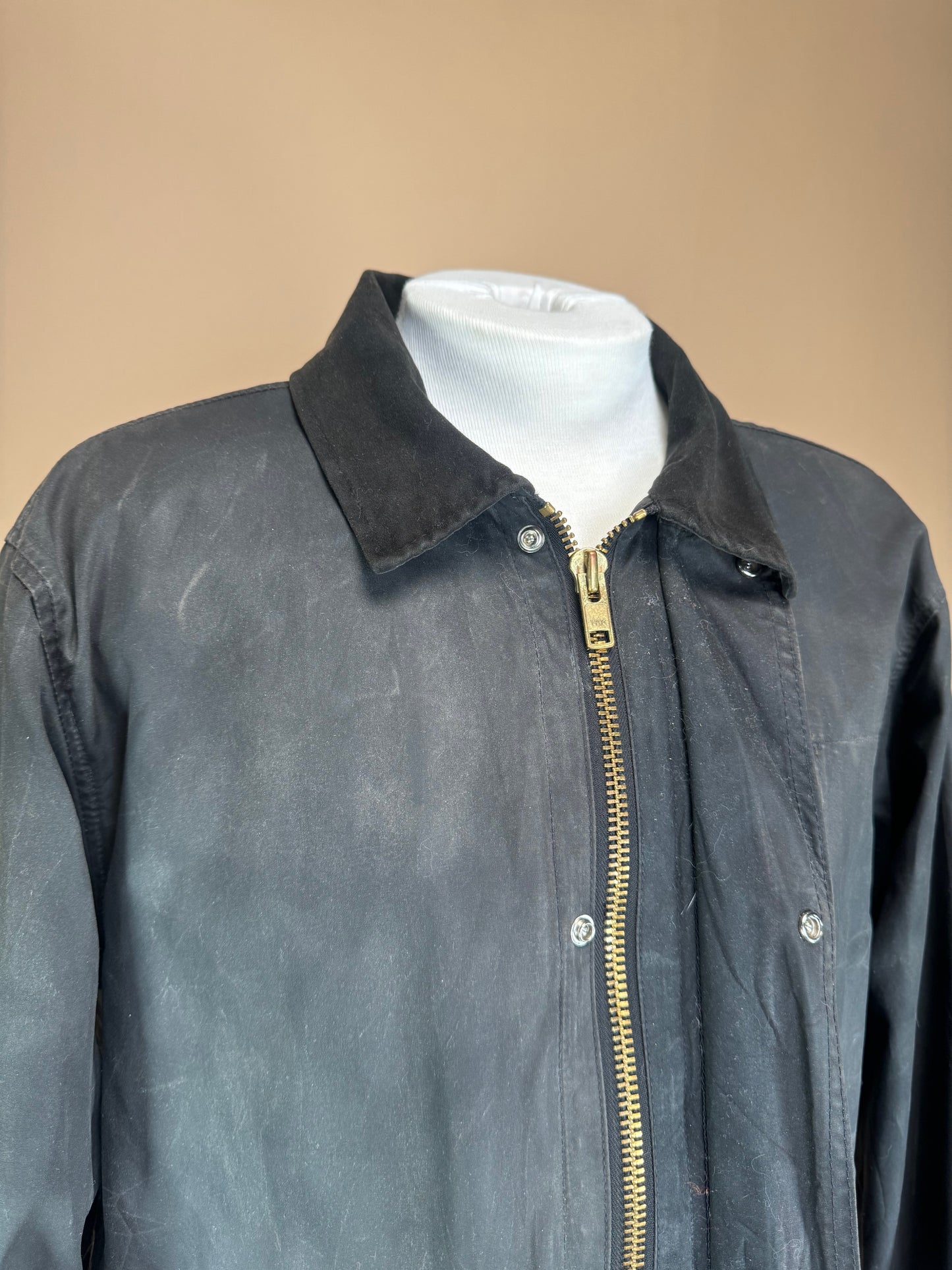 2000s - Genuine Filson Garment Black Waxed Canvas Jacket