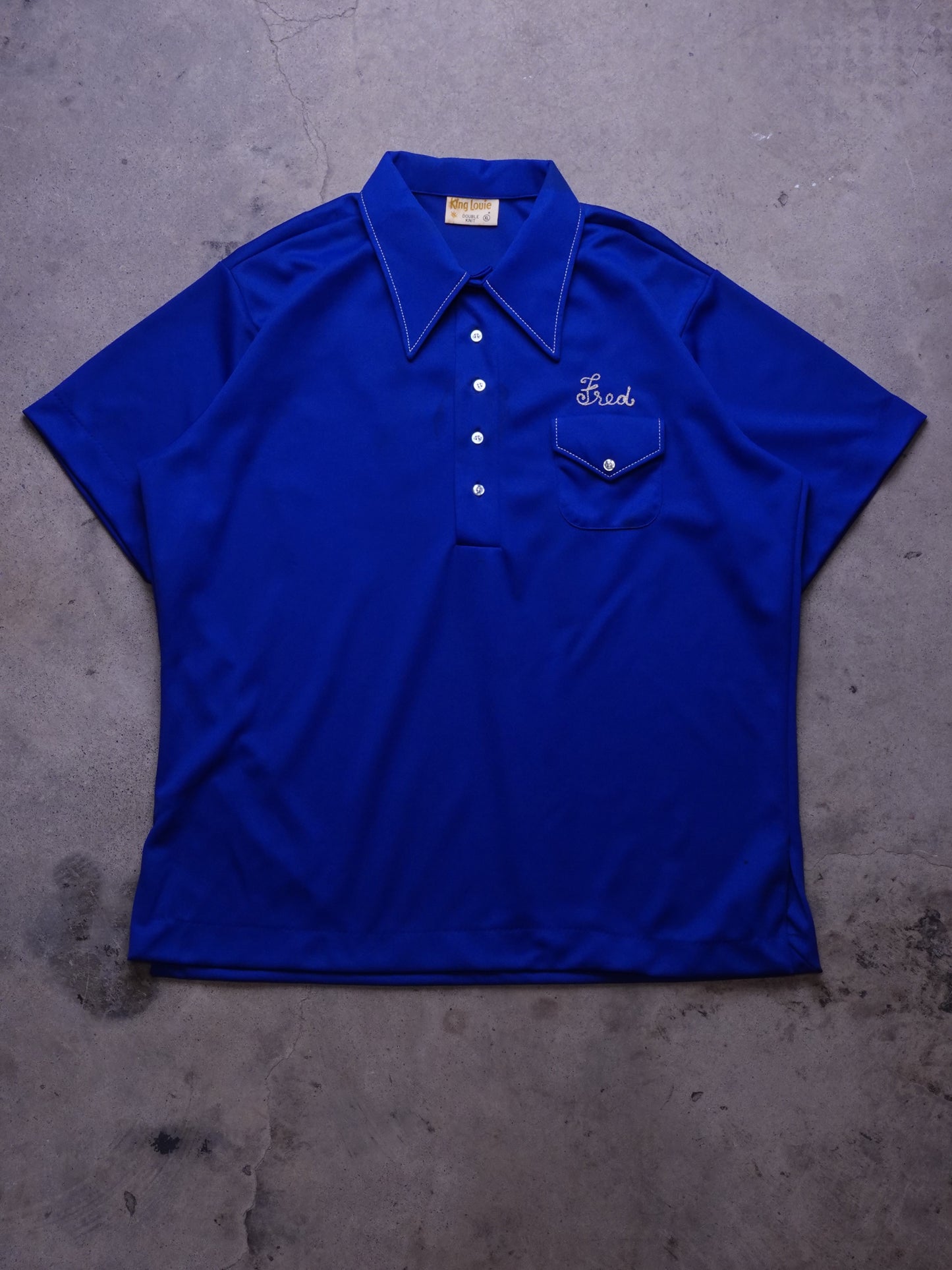 1980s - King Louis "Fred" "Meir Oil" Short Sleeve Bowling Shirt