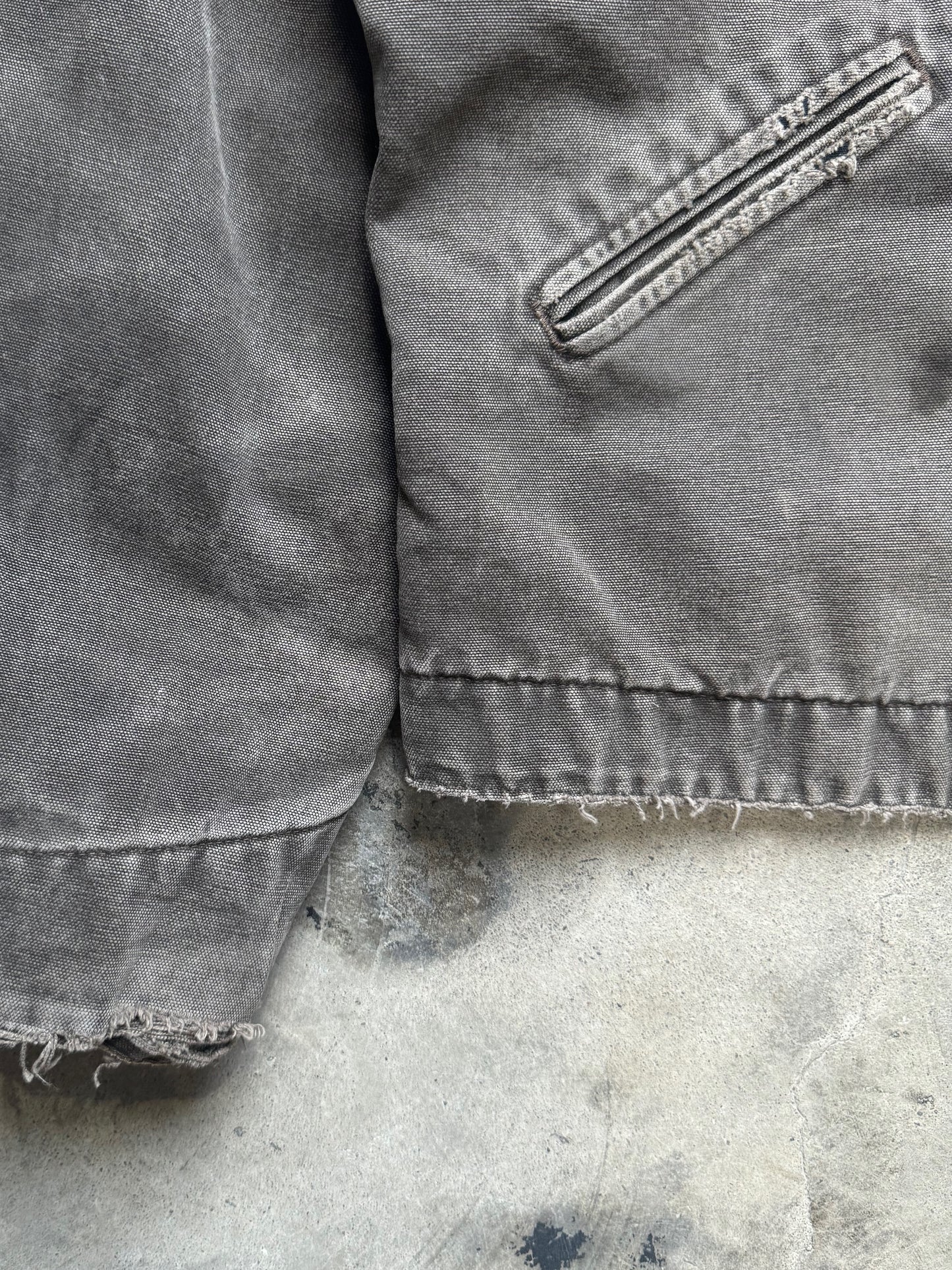 1990s - Carhartt Detroit Brown/Mocha Distressed Duck Canvas Work Jacket