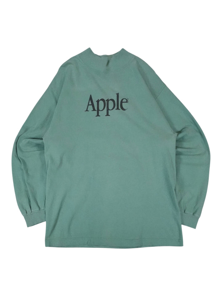 1990s Apple Long Sleeve Mock Neck T-Shirt
