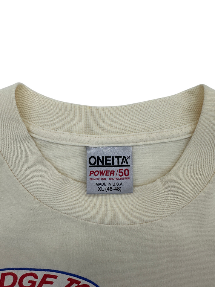Exile Vintage 1990s National Scout Jamboree T-shirt featuring an Oneita Power 50 tag in cream cotton blend fabric