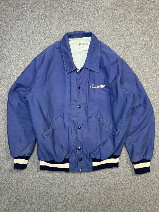 1980s - Penn State Figure Staking Varsity Bomber Jacket