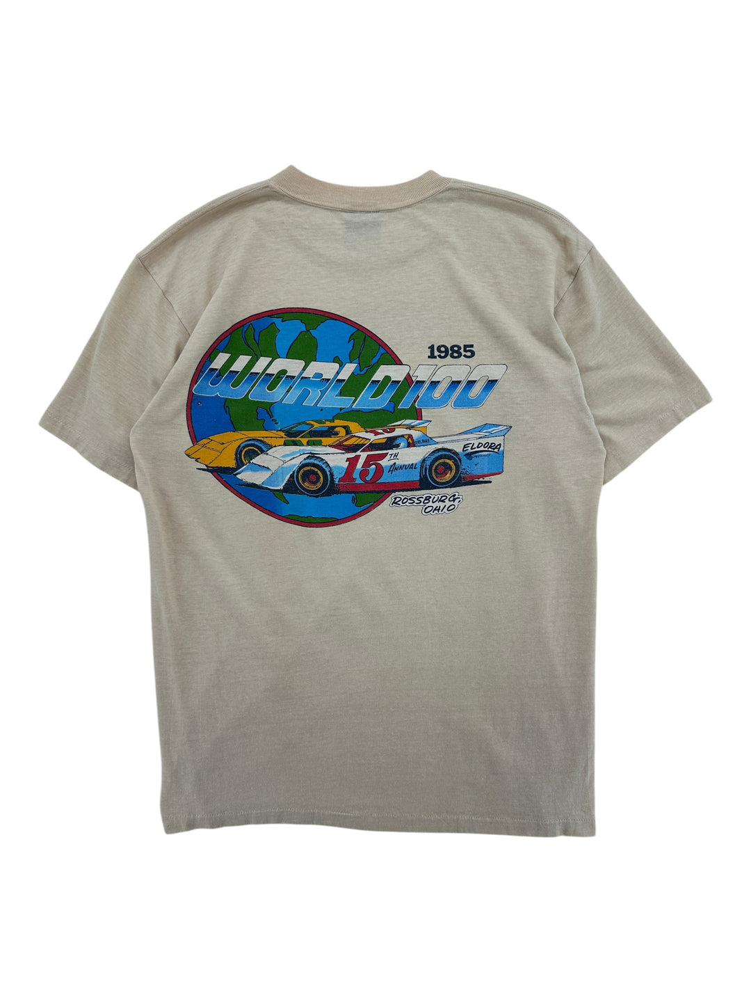 1980s 15th Annual World 100 Rossburg, Ohio T-shirt