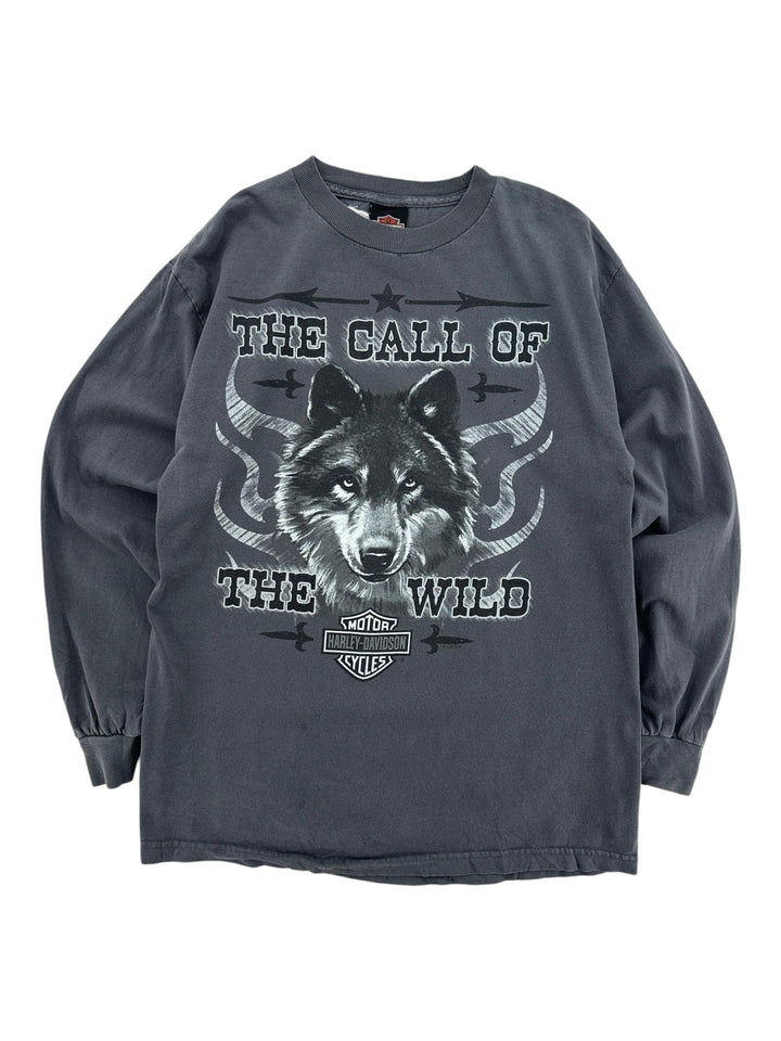 2010 Harley Davidson The Call Of The Wild Wolf Longsleeve shirt