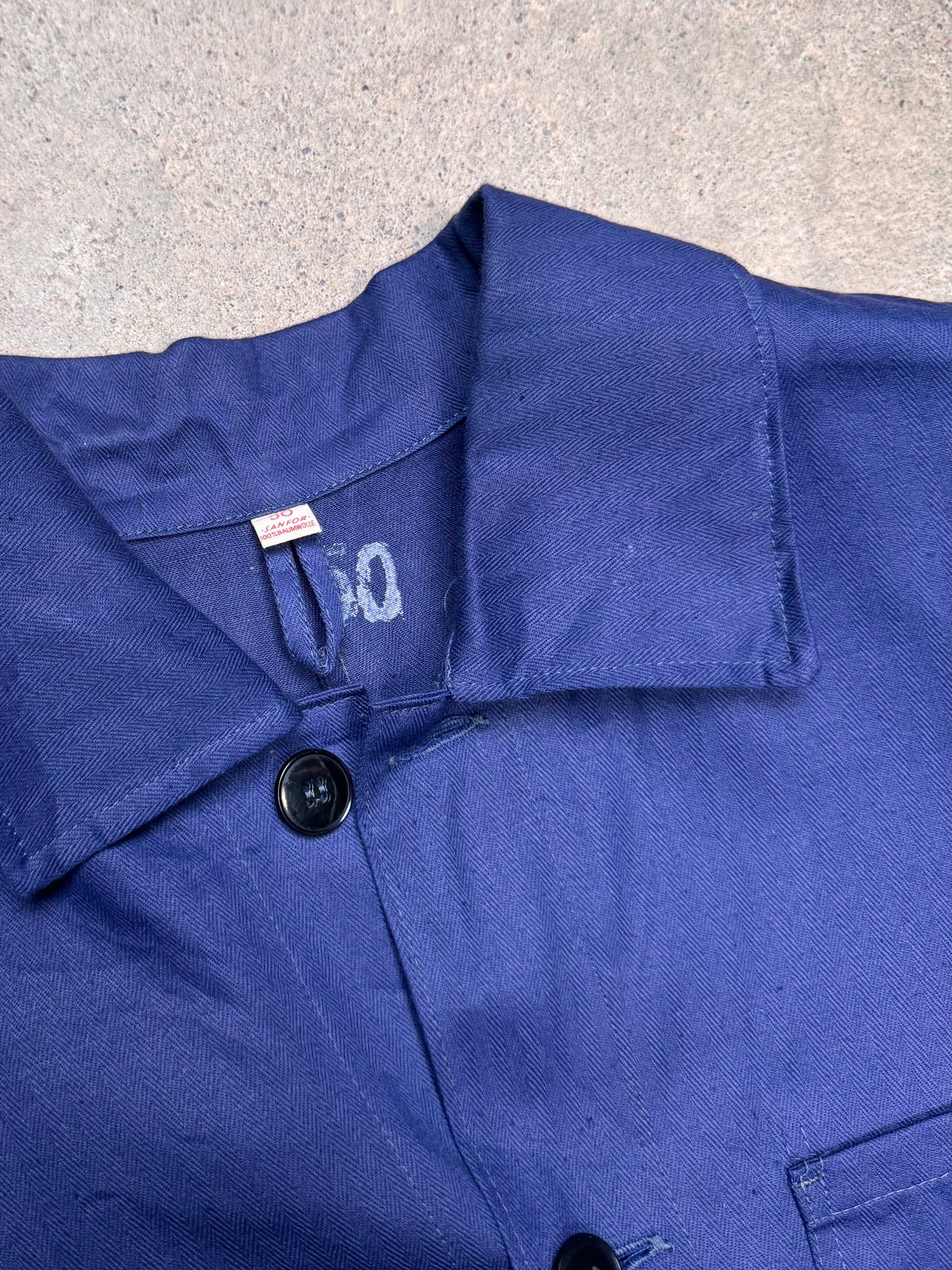  French Chore Blue Workwear Jacket (M)