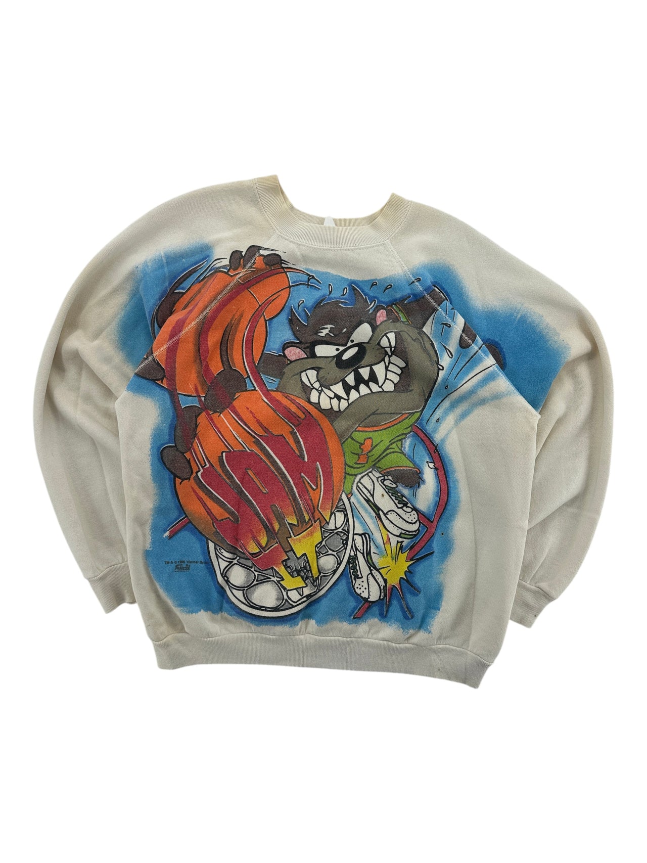 1990s Looney Tunes Taz Slam Dunk Crewneck