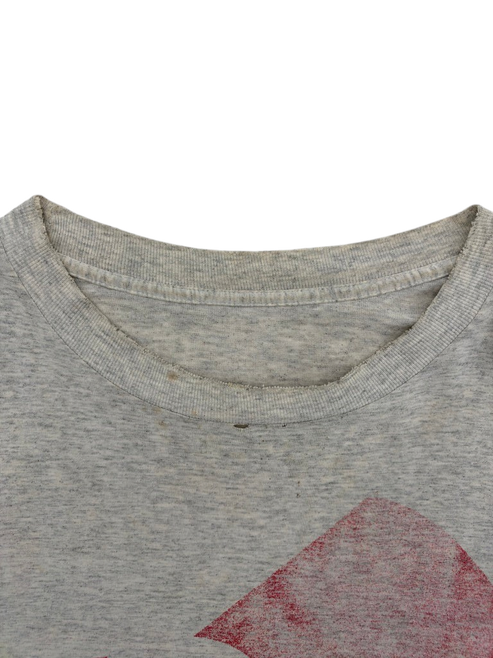 Exile Vintage grey 1990s Wu-tang T-shirt featuring a distressed crew neckline and vintage cotton fabric