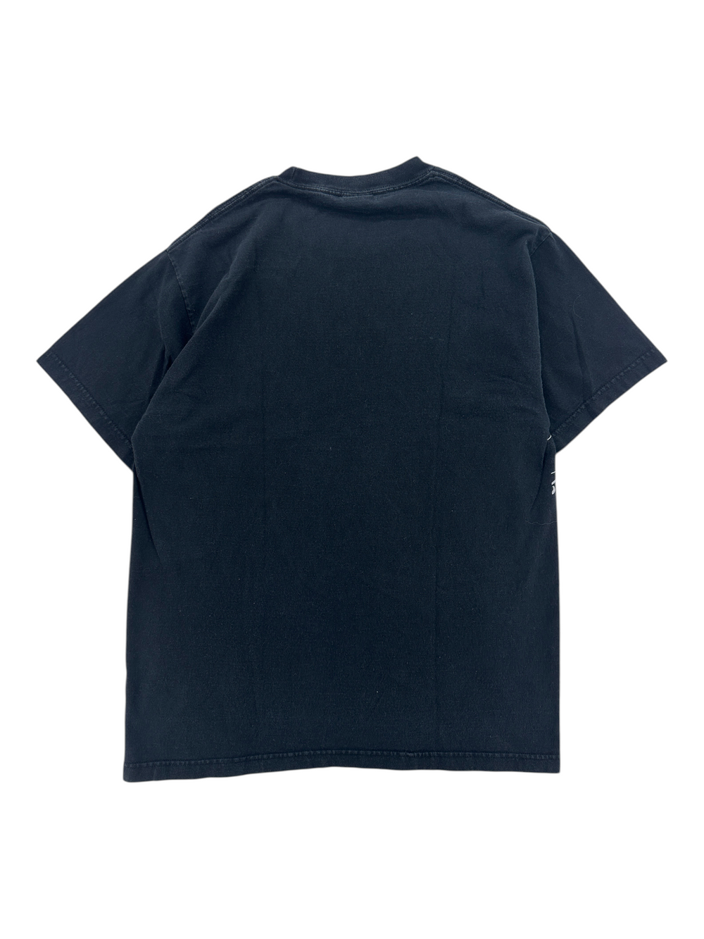 Exile Vintage Y2K Tapout black cotton t-shirt, back view of a plain casual crew neck tee in size large.