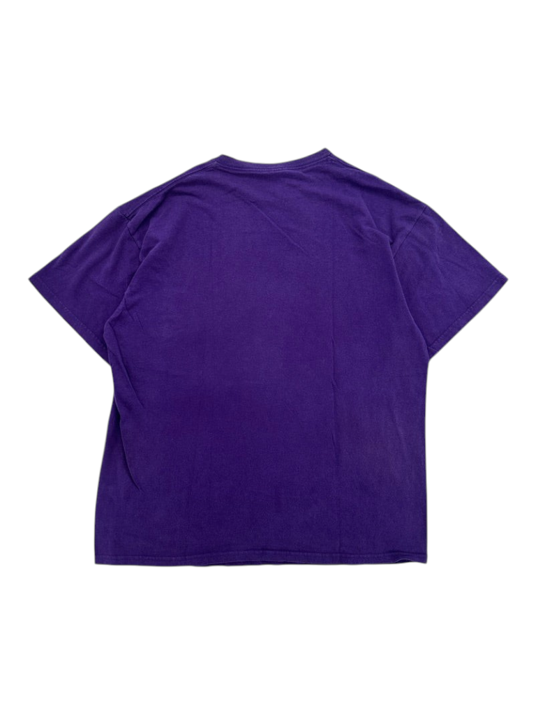 Exile Vintage purple Yoshi graphic t-shirt, size XL, back view of a plain cotton crew neck tee.