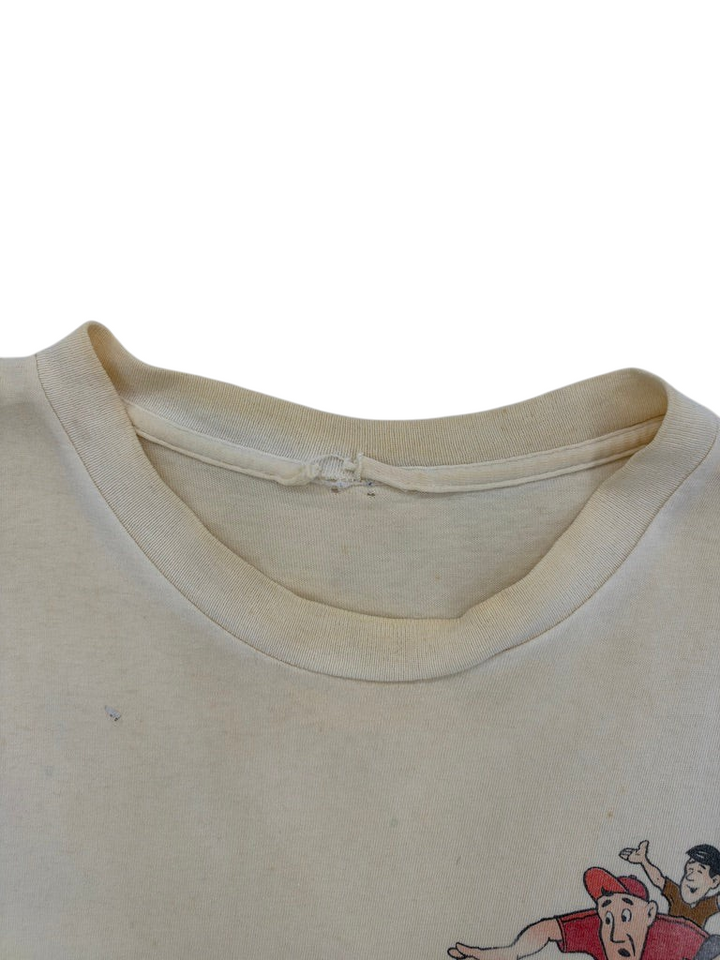 Exile Vintage 1990s Miami Heat cream cotton t-shirt with crew neck and vintage graphic print
