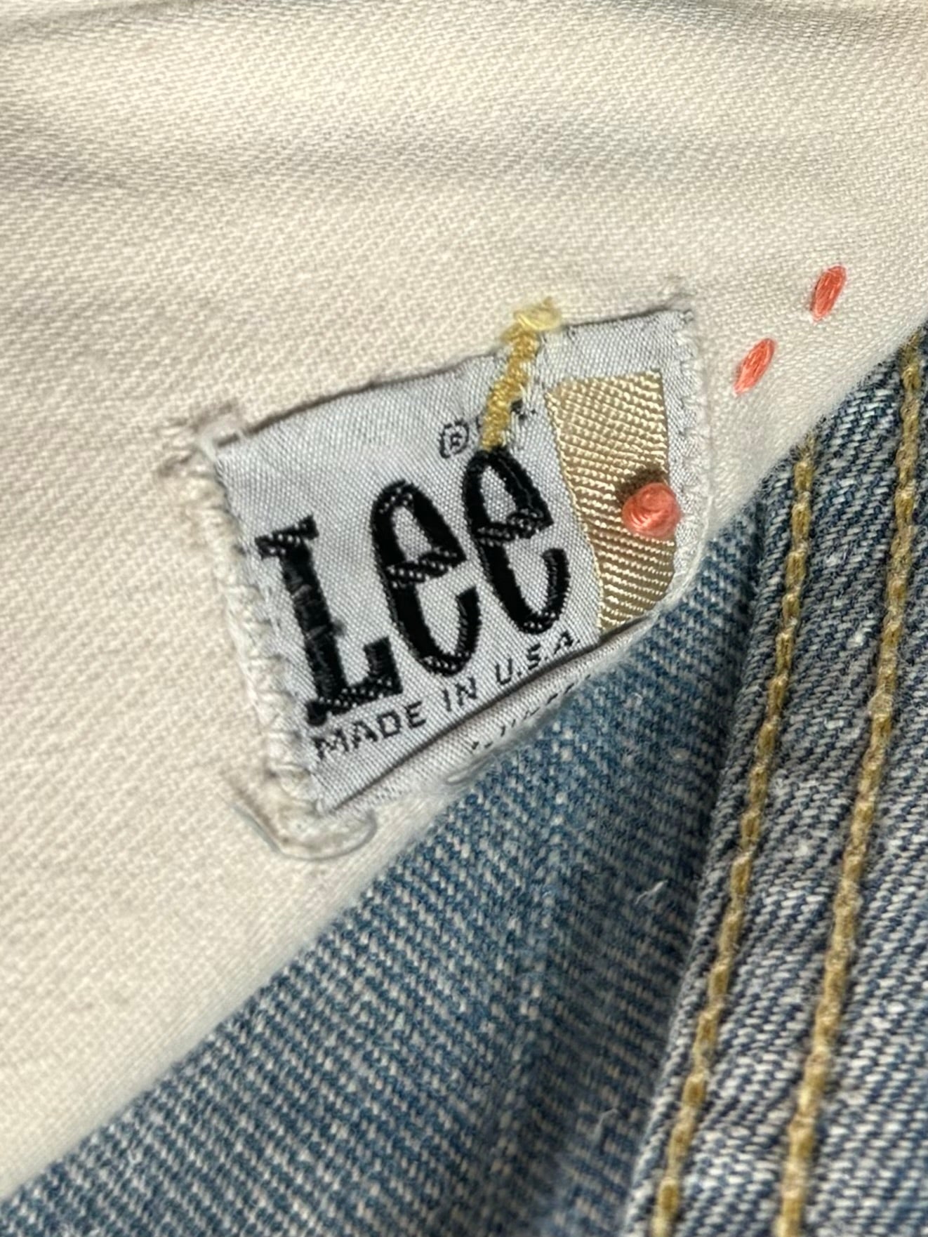 1970s - Lee Hand Embroidered Flared Denim Jeans “Legalize Pot”