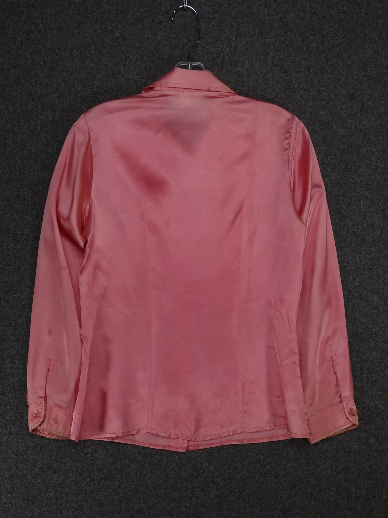 1970s - Pink Satin Western Bib Shirt