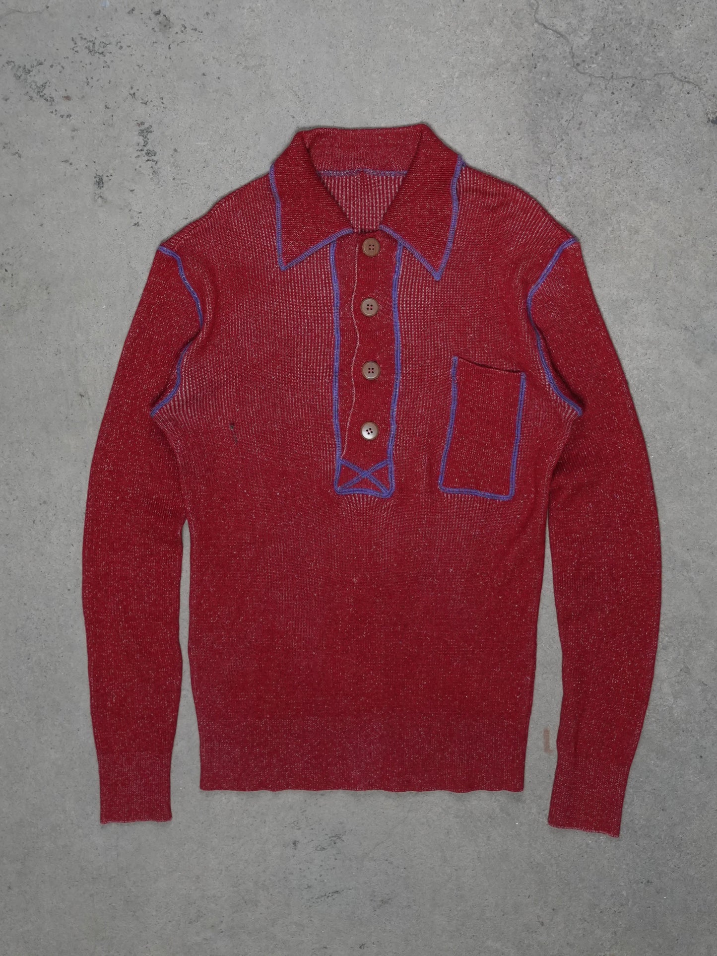 1970S - BANLON LONG SLEEVE KNIT SHIRT