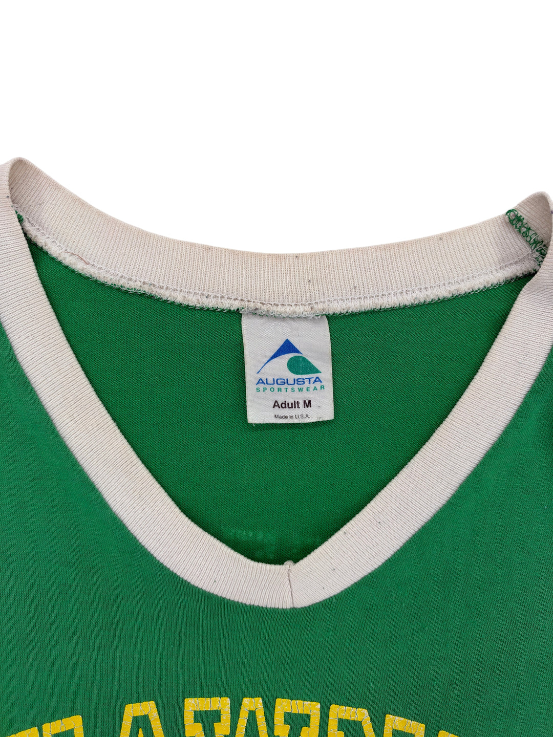 Exile Vintage 2000s Shawnee May Daze green ringer t-shirt with Augusta Sportswear tag, size medium
