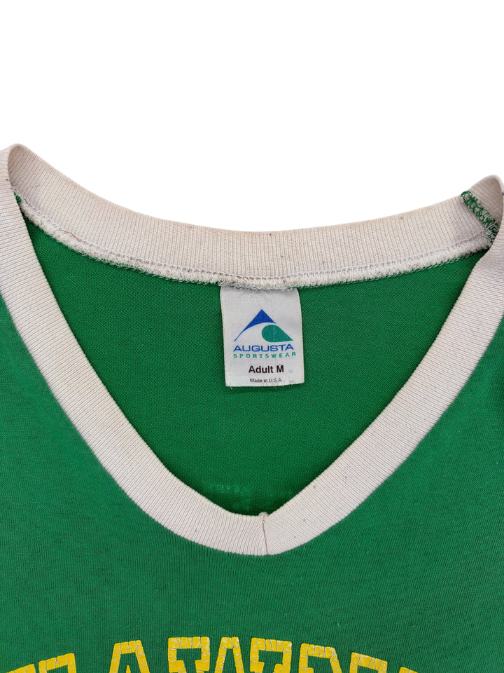 Exile Vintage 2000s Shawnee May Daze green ringer t-shirt with Augusta Sportswear tag, size medium