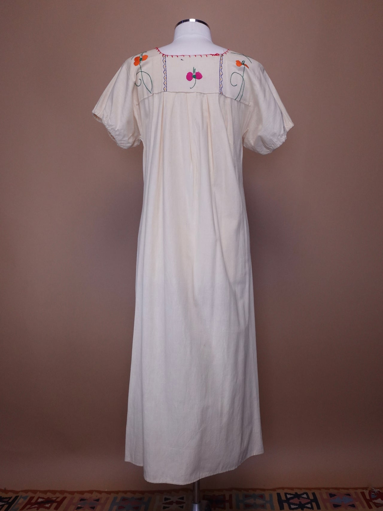 Vintage Mexican Wedding Dress Maxi Length