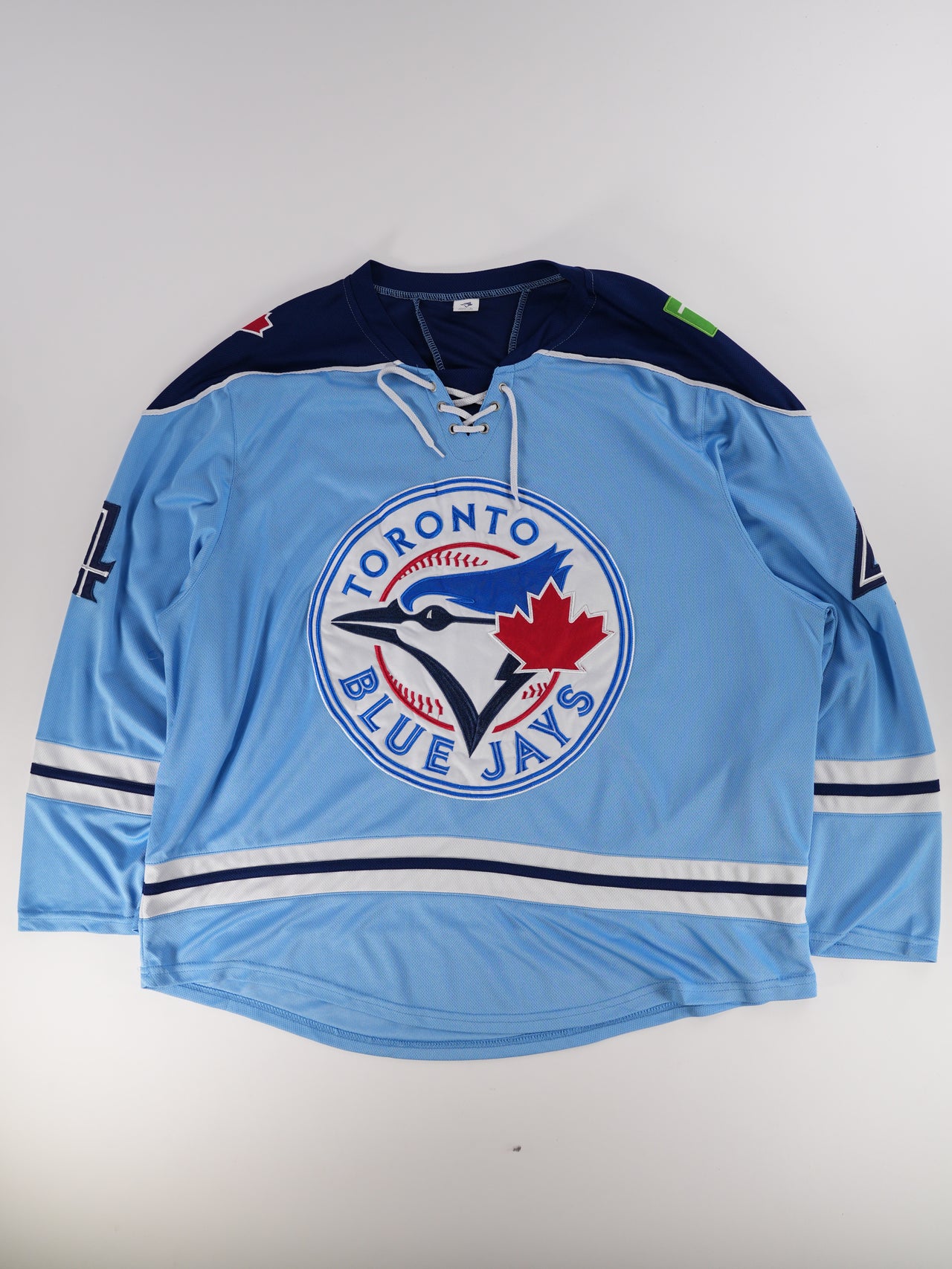 Vintage Blue Jays Springer Number 4 Light Blue Hockey-Style Jersey
