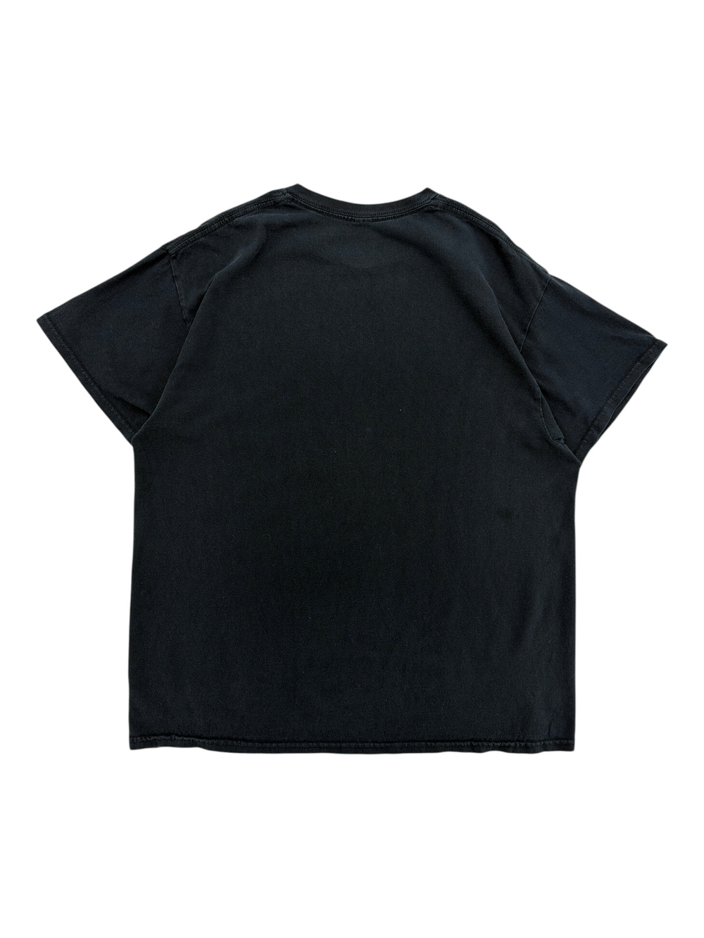 Back view of a plain black Exile Vintage 2010s Death Note T-shirt in size L