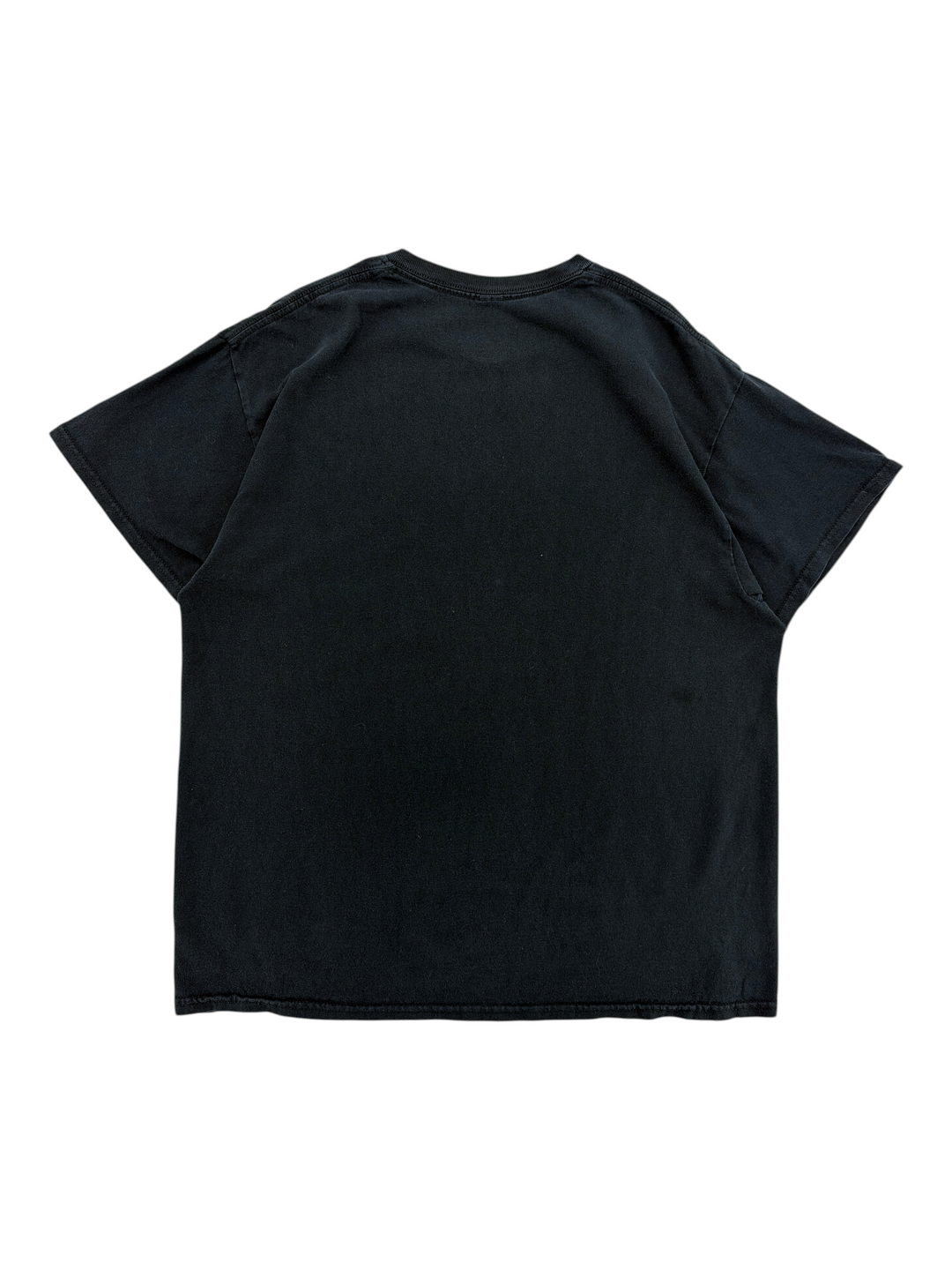 Back view of a plain black Exile Vintage 2010s Death Note T-shirt in size L