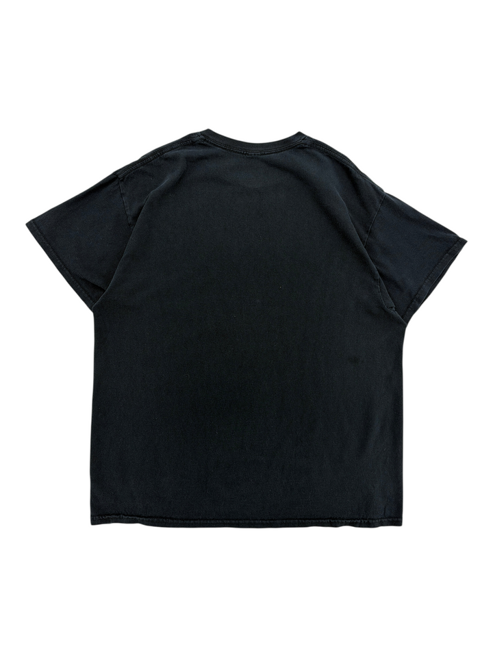 Back view of a plain black Exile Vintage 2010s Death Note T-shirt in size L