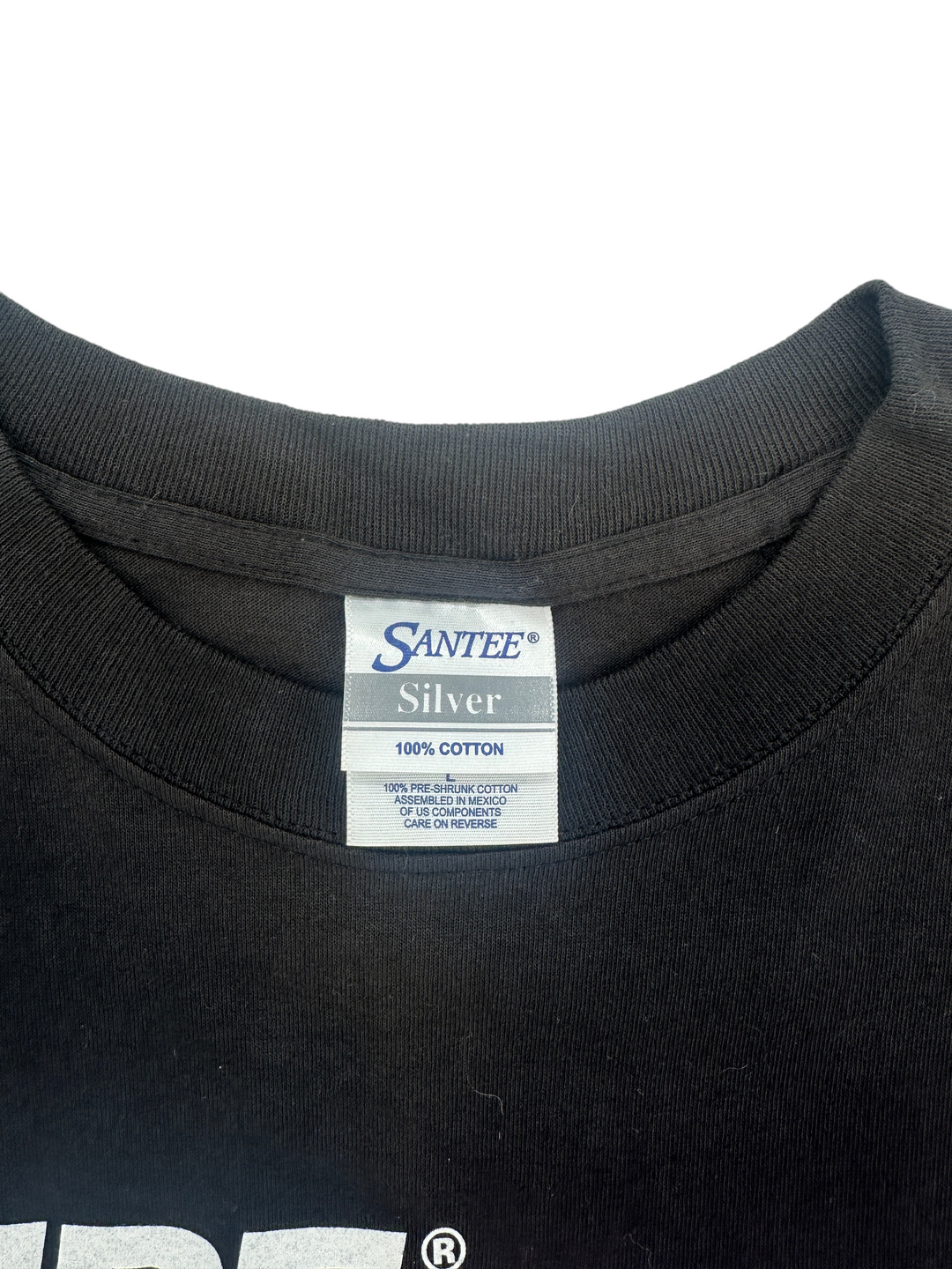Exile Vintage black 100% cotton 1990s Nascar Jeff Burton t-shirt with Santee Silver neck label