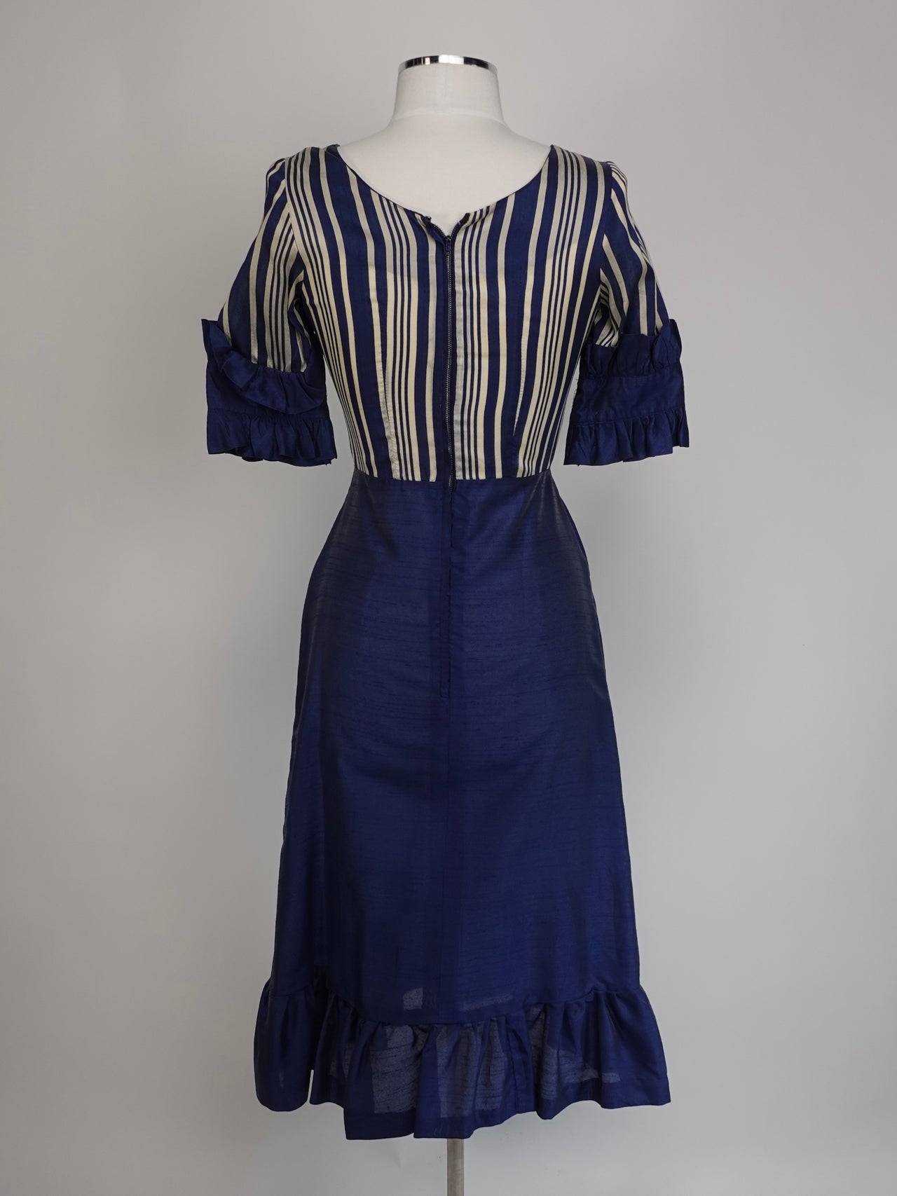 Vintage 1960s - St. Andre Striped Blue Dress