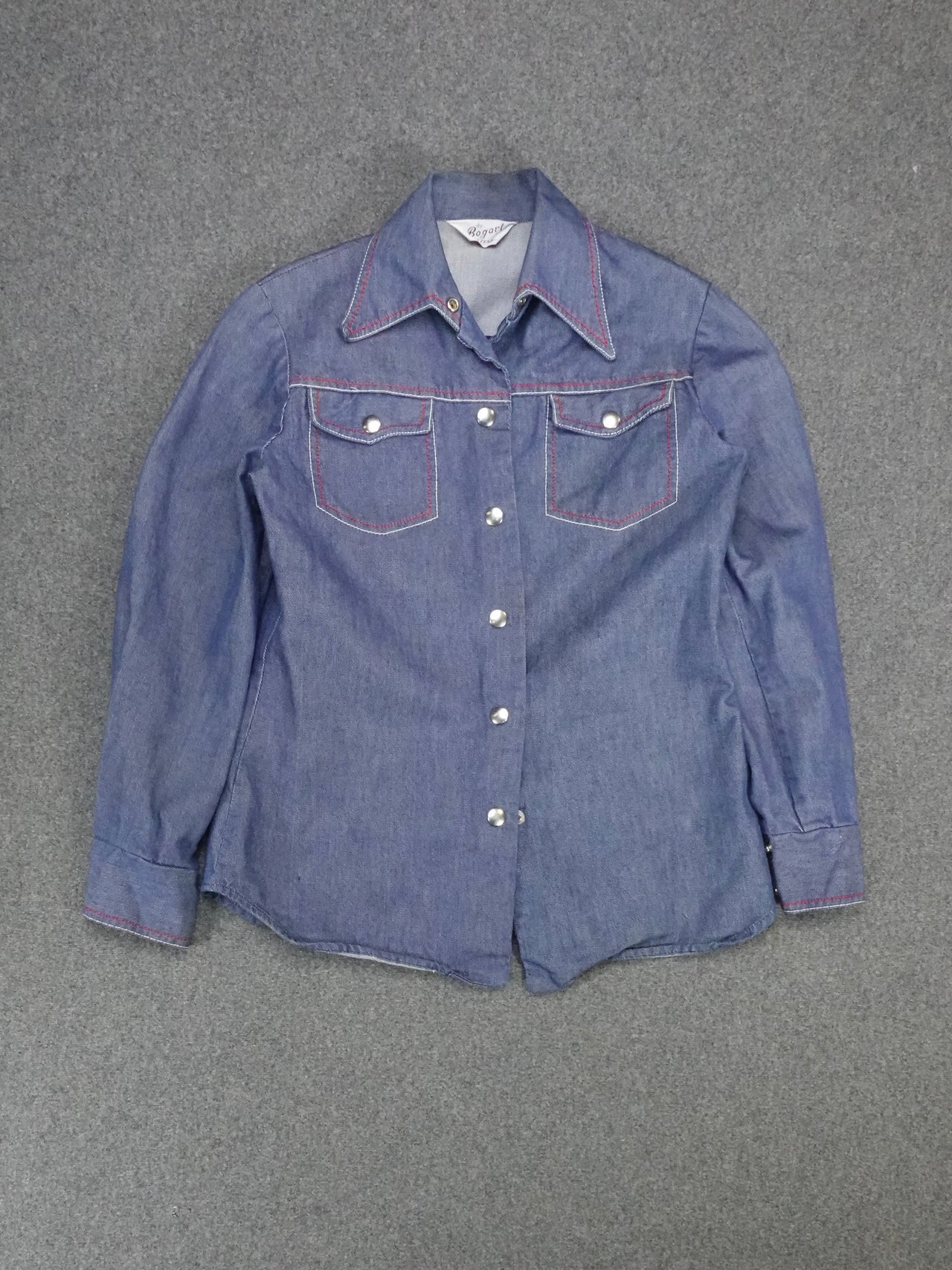 1960s - Bogart Of Texas Denim Western Shirt