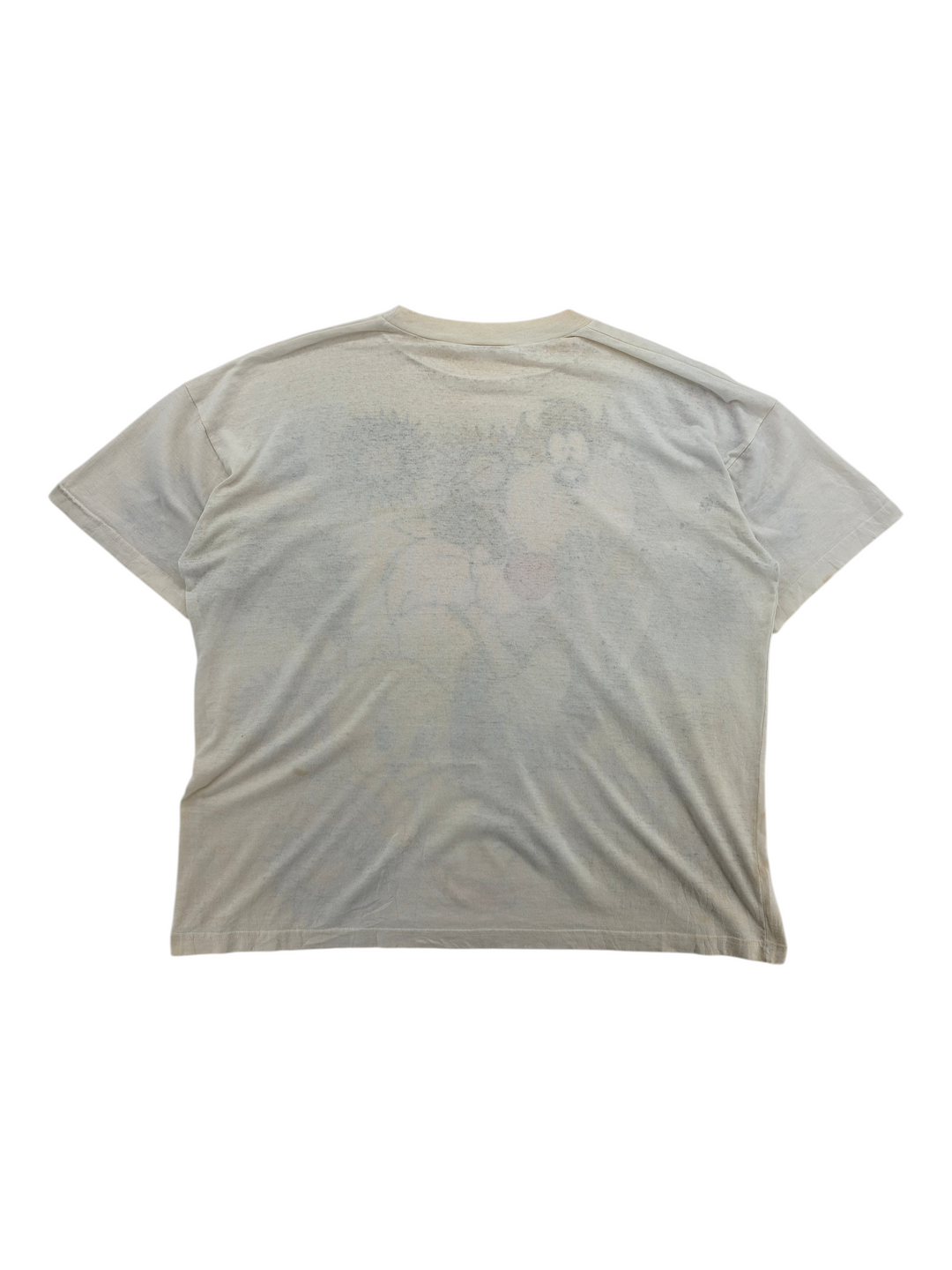 Exile Vintage 1990s Looney Tunes all-over print t-shirt in white, back view showing vintage graphic details.