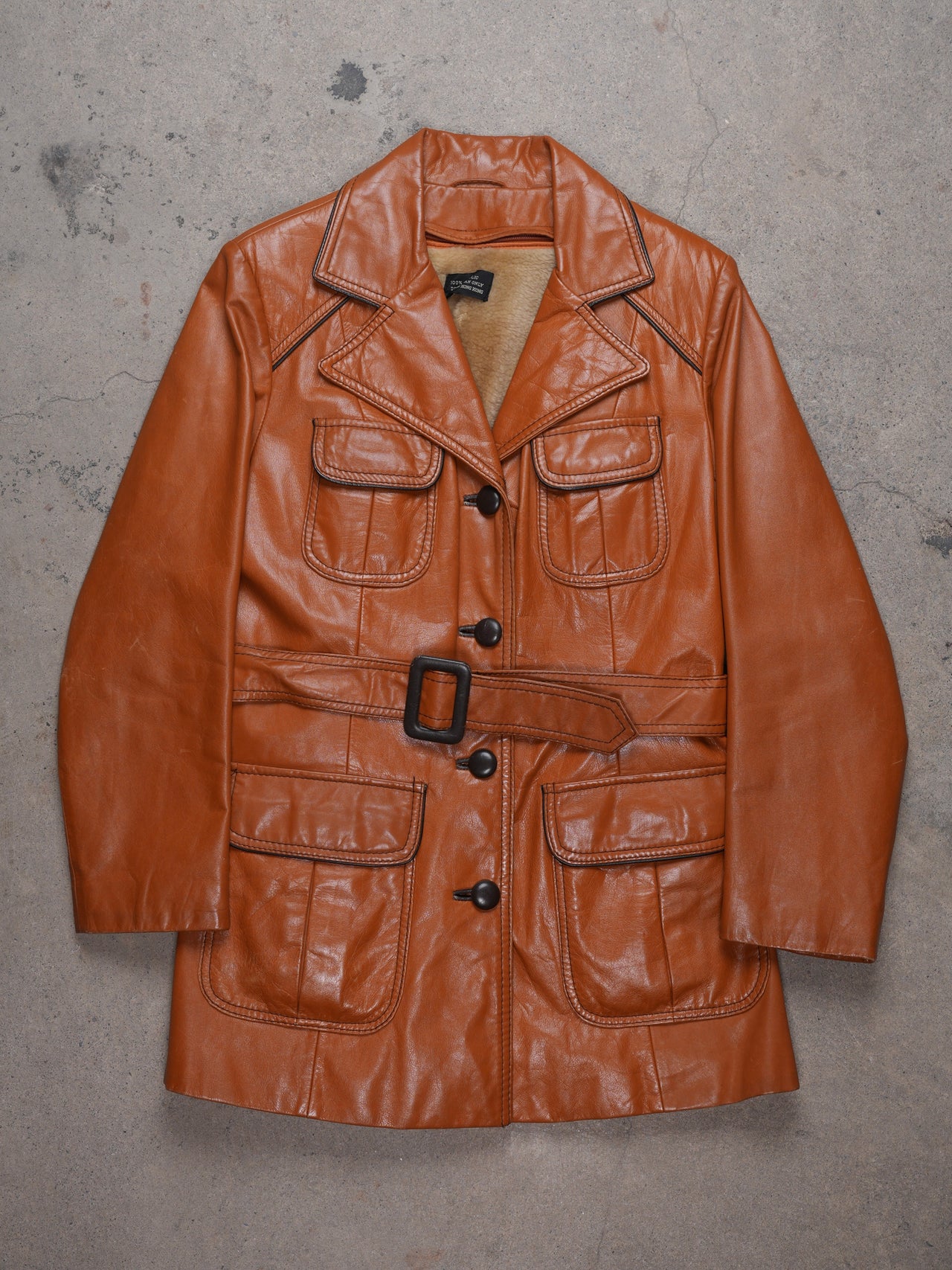 Vintage 1970s - Ladies Leather Coat