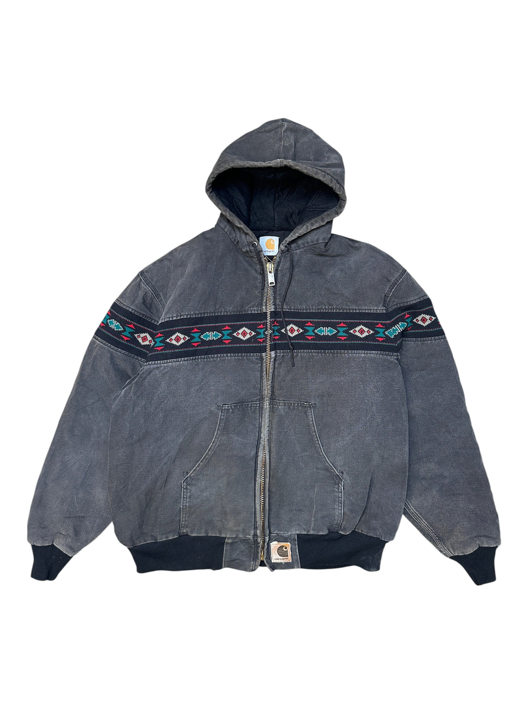 1990s Carhartt Aztec Hooded Jacket