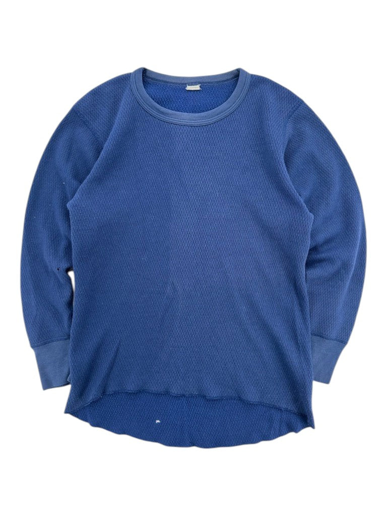 1980s Blue Long sleeve Thermal Shirt