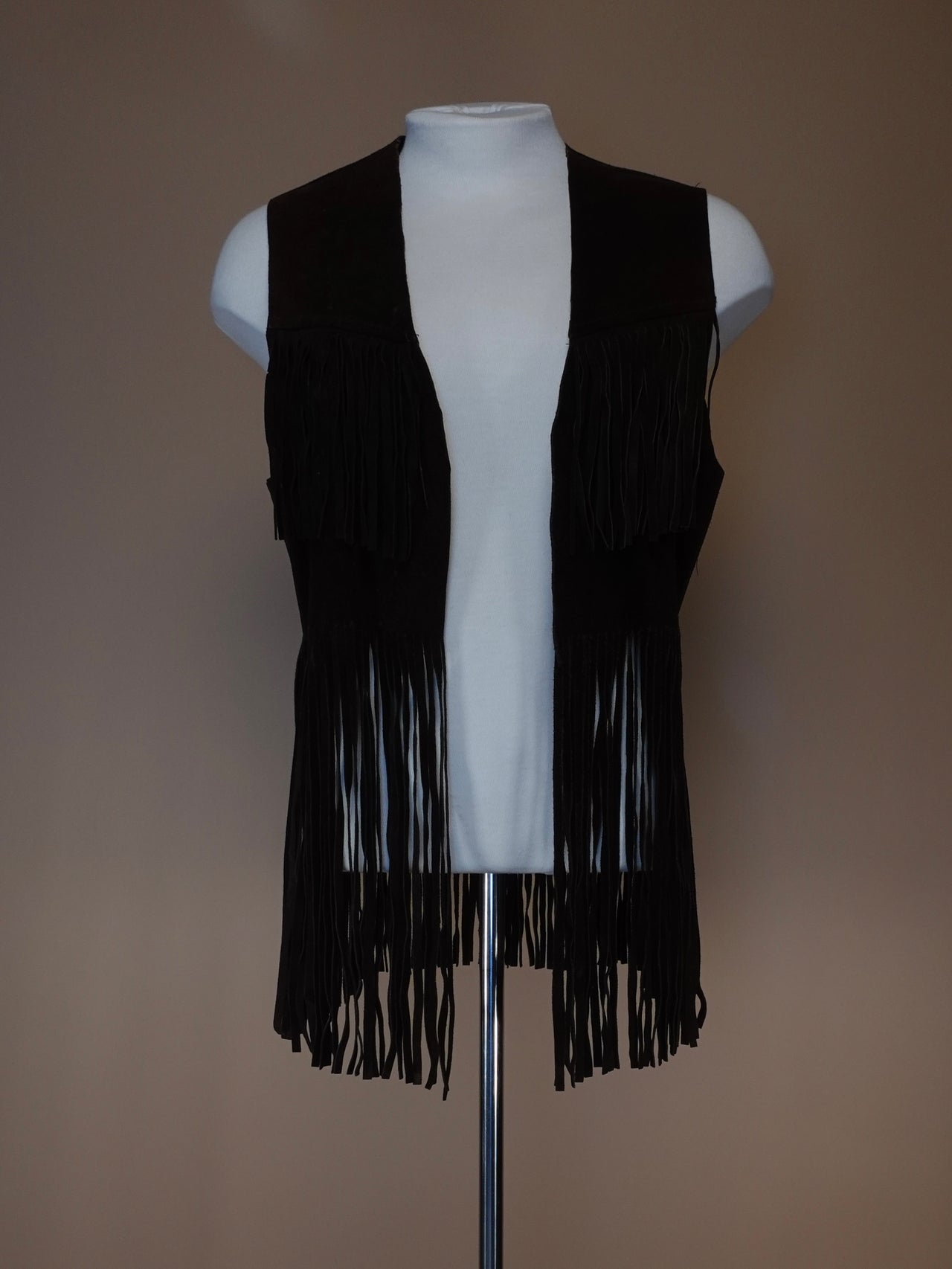Vintage Suede Fringe Vest