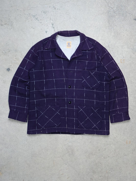  Checkered Button-Up Jacket (M)