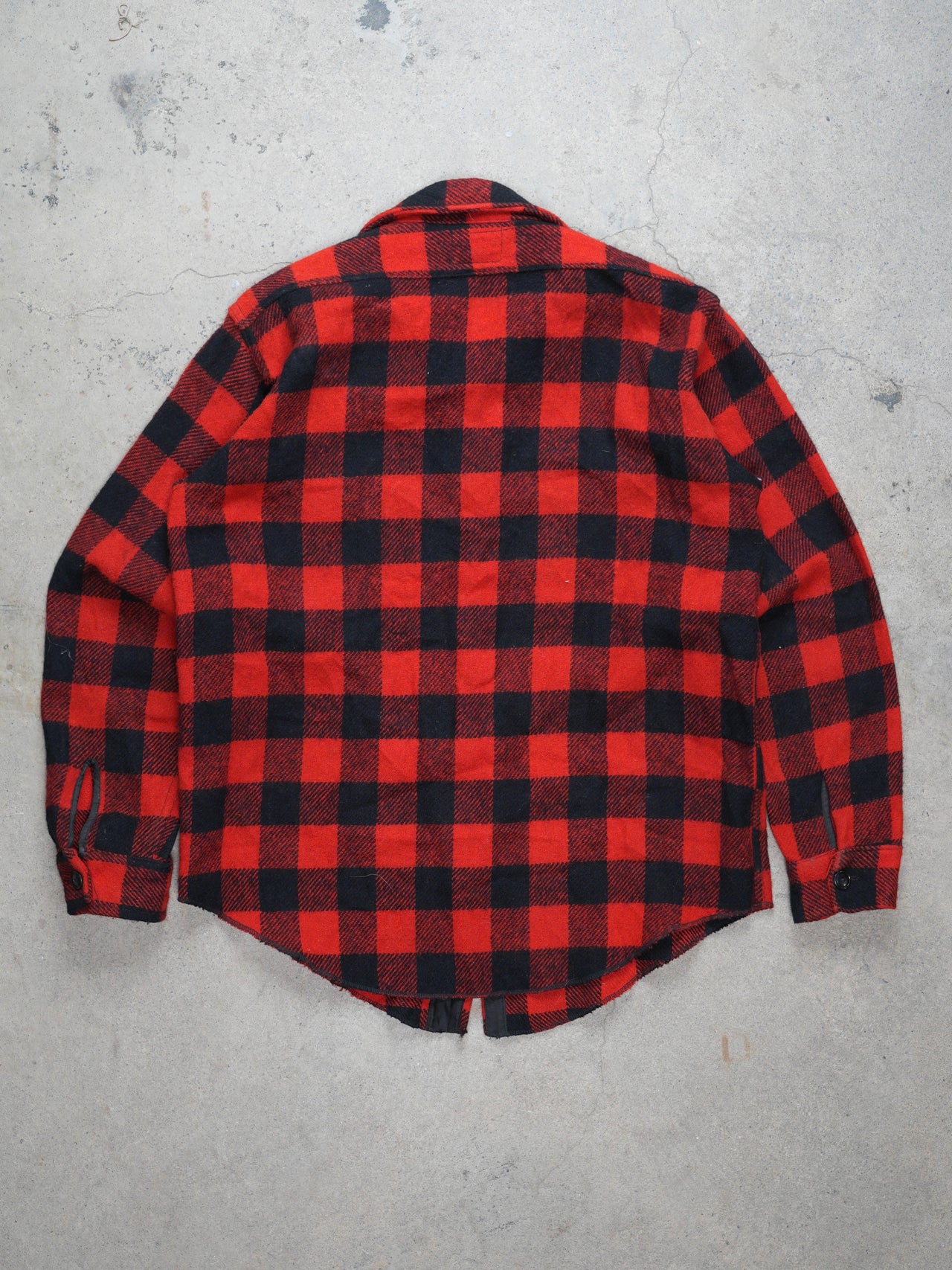 Melton Buffalo Plaid Button-Up Shirt (M)