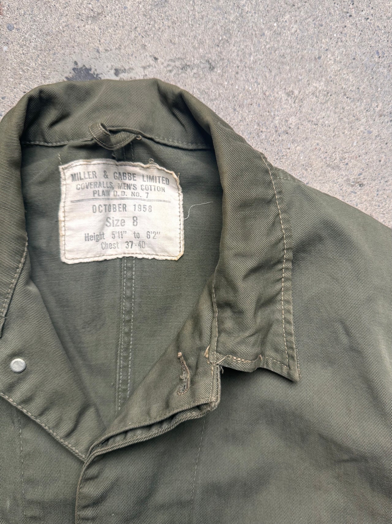 Vintage Workwear Military Style Coveralls (L)