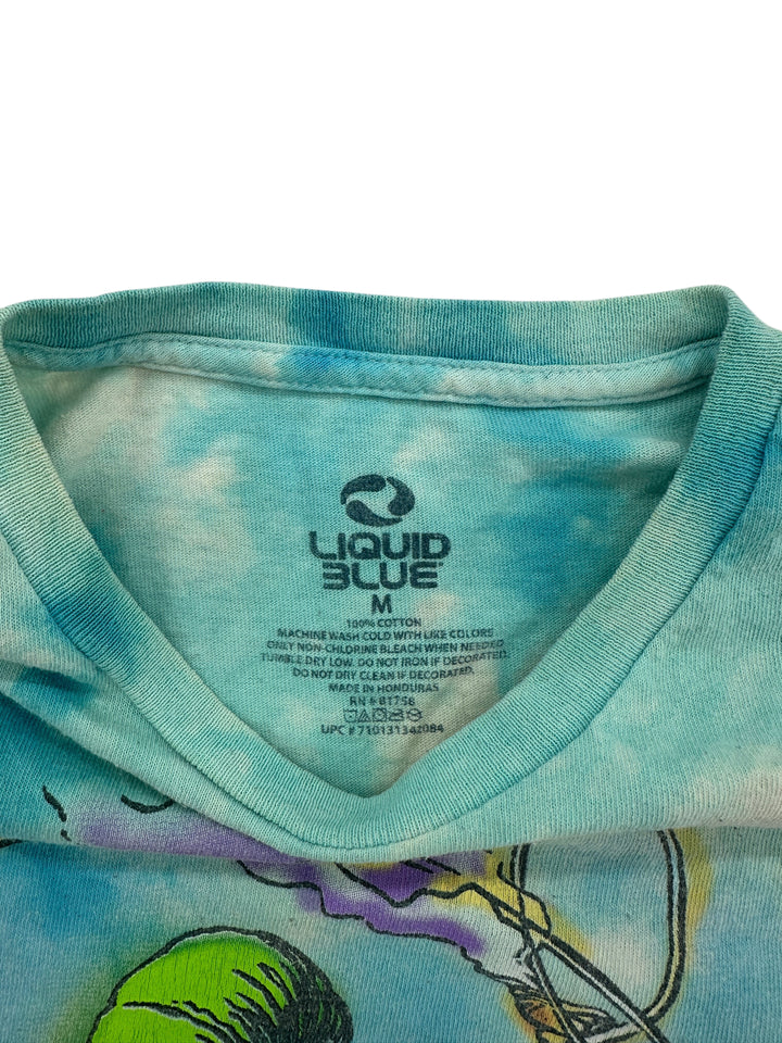 2010s Liquid Blue Alice In Wonderland T-shirt