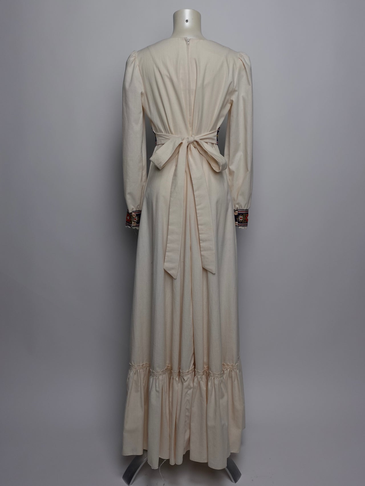 1970S - GUNNE SAX RENAISSANCE MAXI DRESS QUILTED PANEL