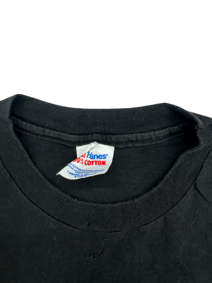 Exile Vintage black 1990s Eric Clapton tour t-shirt featuring a Hanes 100 percent cotton XL neck tag