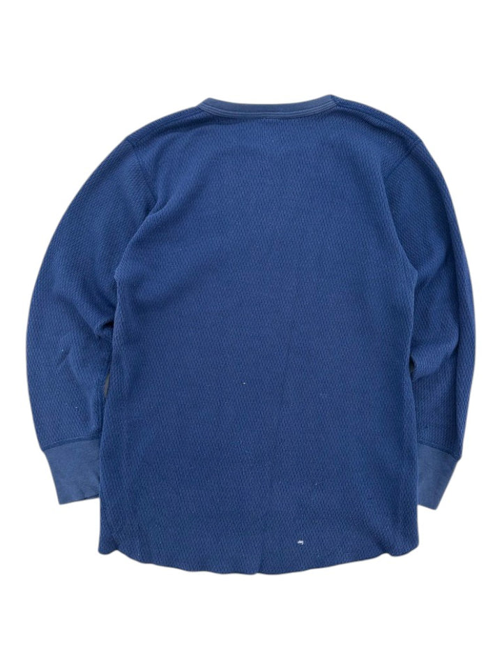 1980s Blue Long sleeve Thermal Shirt