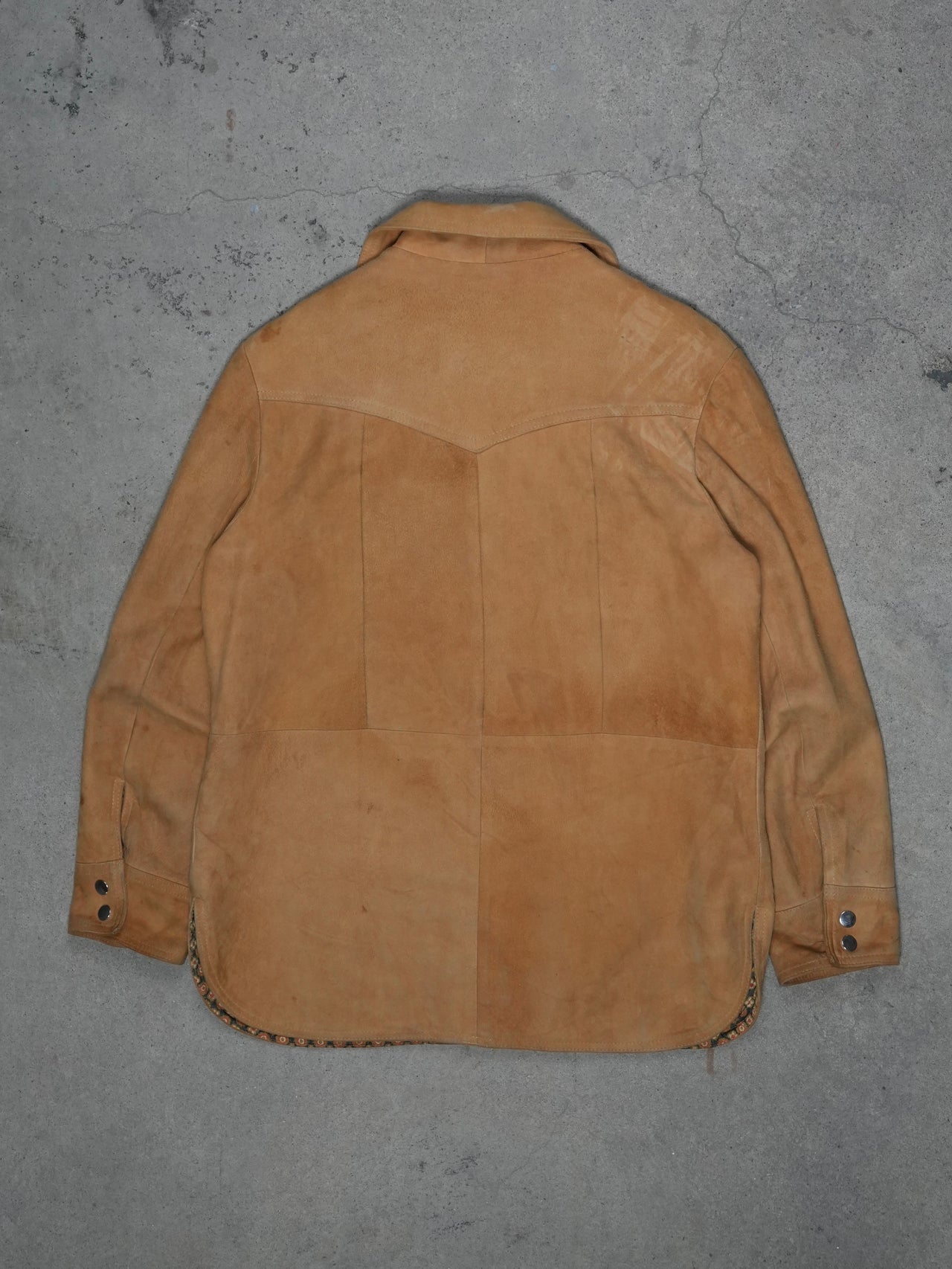 1970S - SUEDE BUTTON UP JACKET