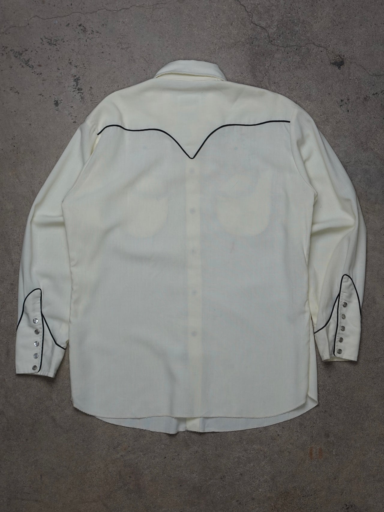 Vintage 1960s - H Bar C Gabradine Western Snap Button Shirt
