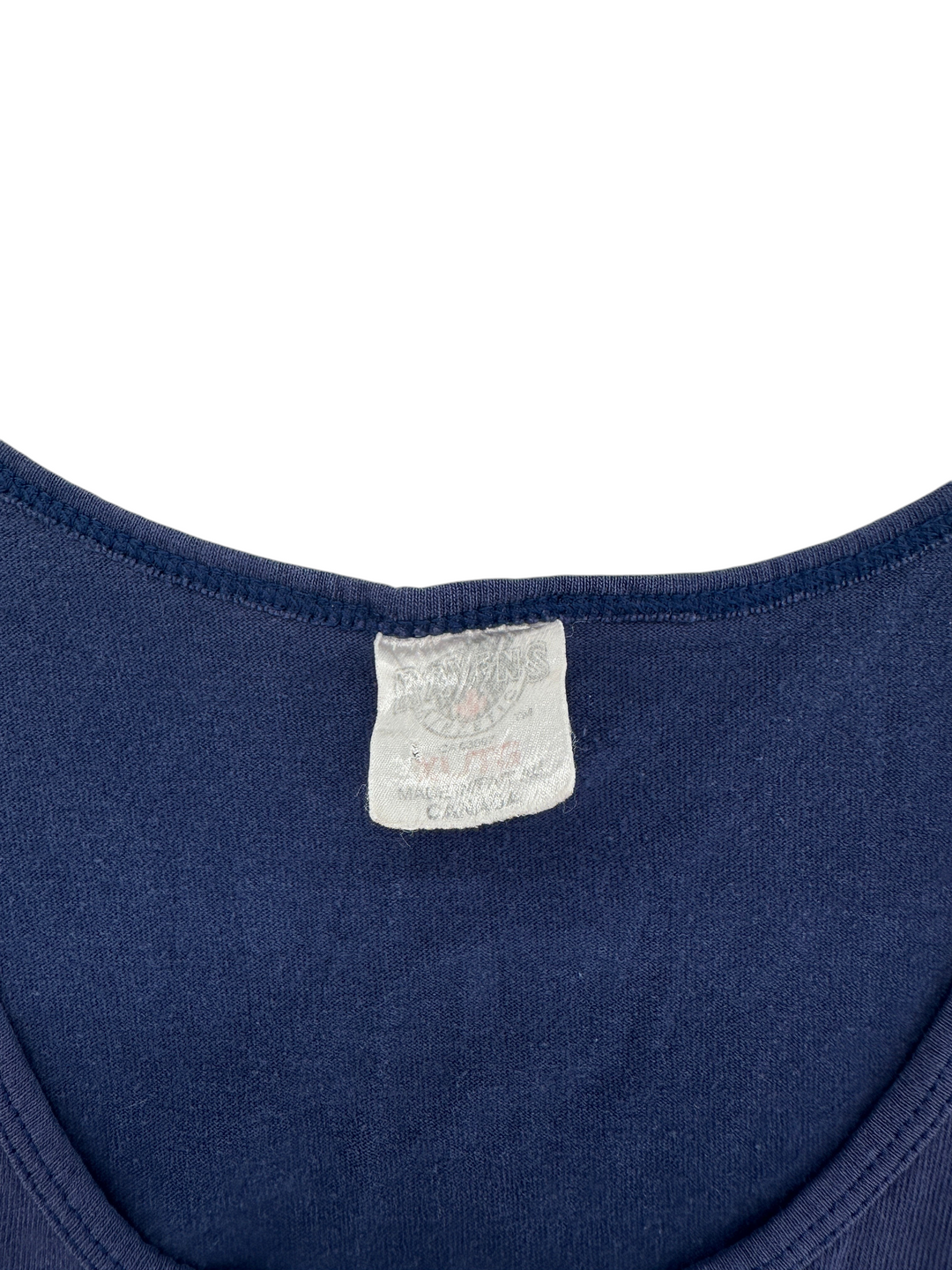Exile Vintage 1990s Labatt Blue tank top featuring a worn size XL tag made in Canada