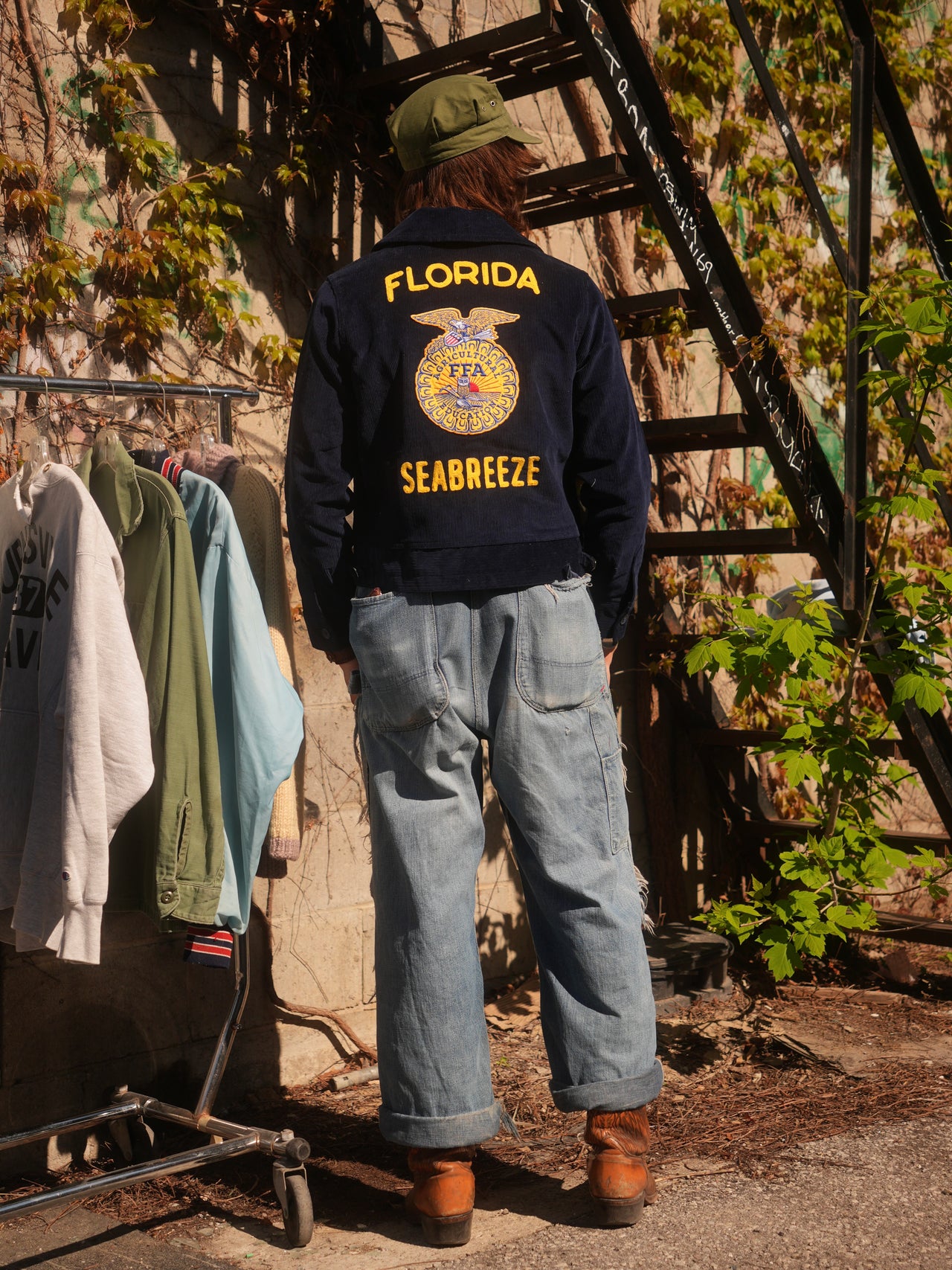 90s/2000s - FFA "Florida Seabreeze" Cropped Corduroy Work Jacket