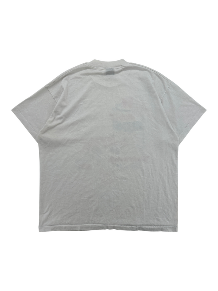 Exile Vintage 1990s white Pepsi graphic t-shirt, back view of a vintage XL cotton crew neck tee.