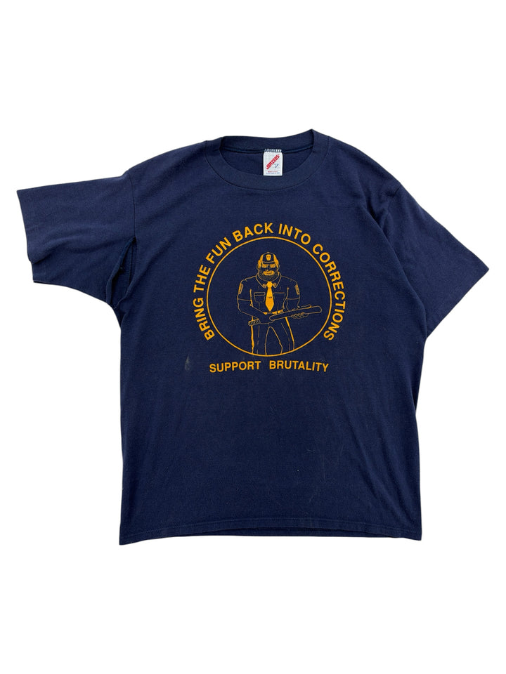 1980s Support Brutality T-shirt