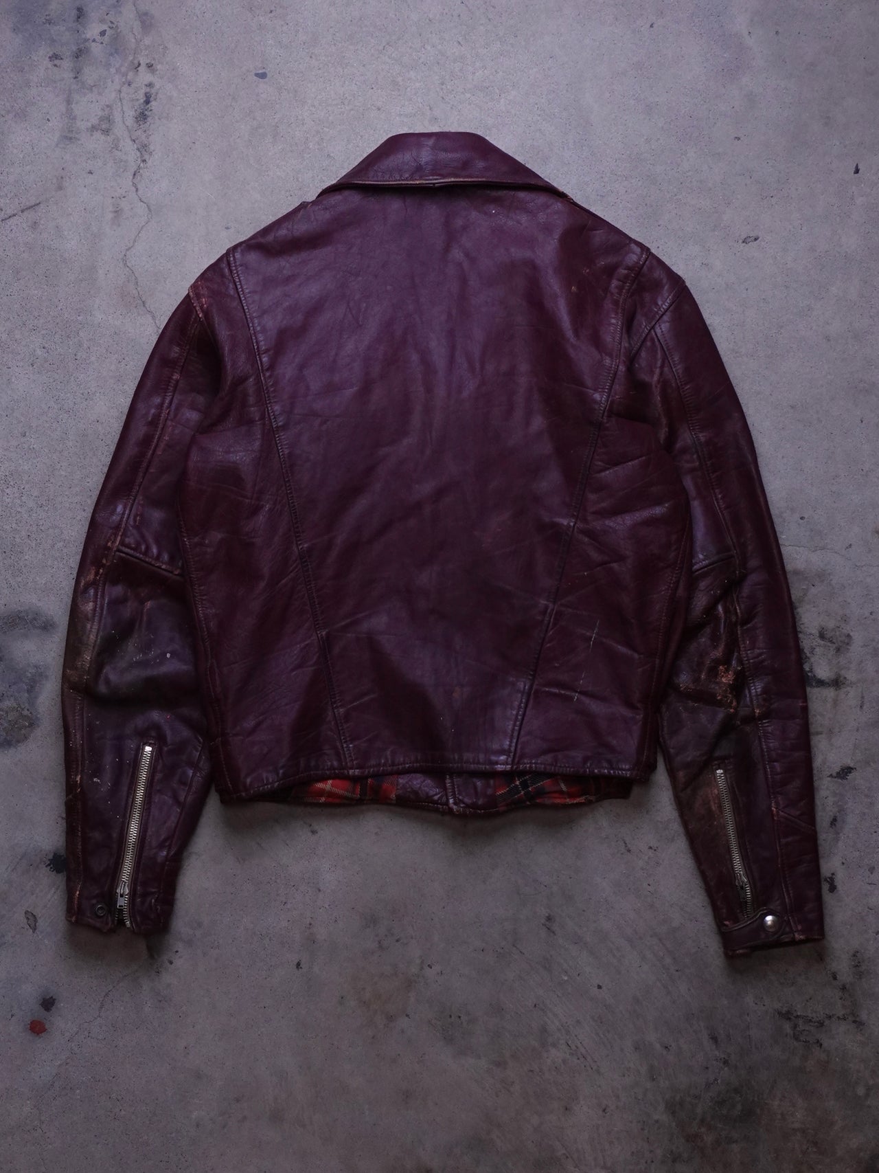 1950s/60s - Morris Oxblood Horsehide Perfecto Motorcycle Jacket