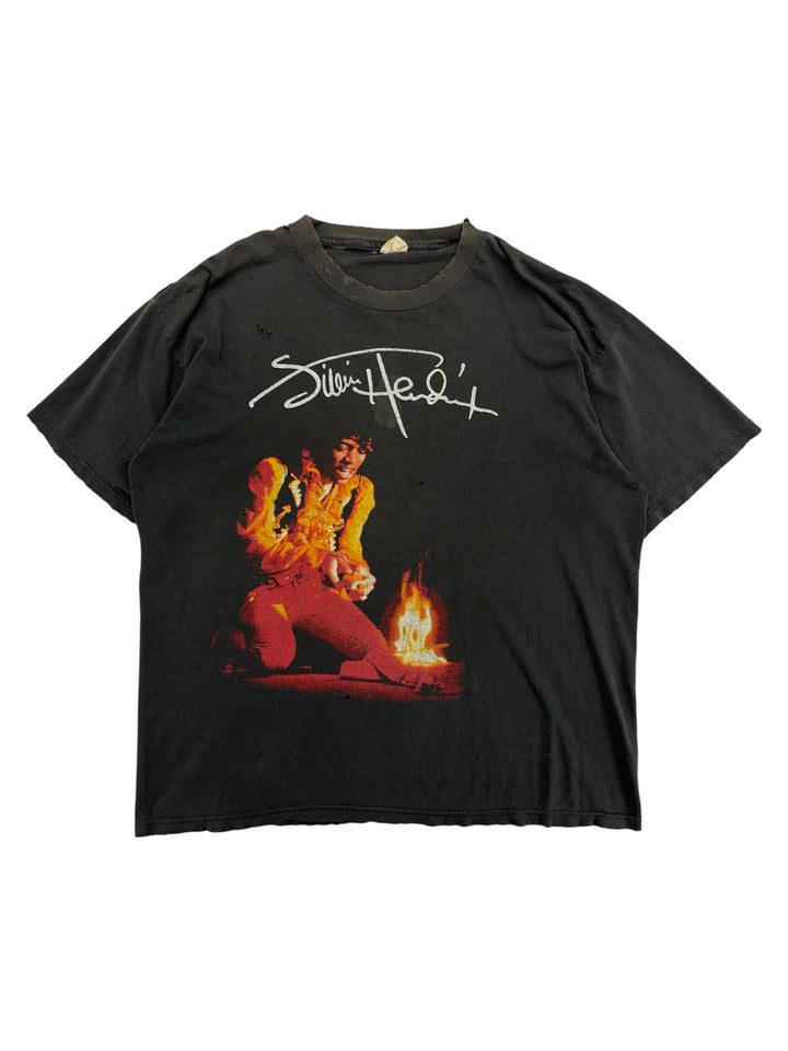 1980s Jimi Hendrix Flaming Guitar T-shirt