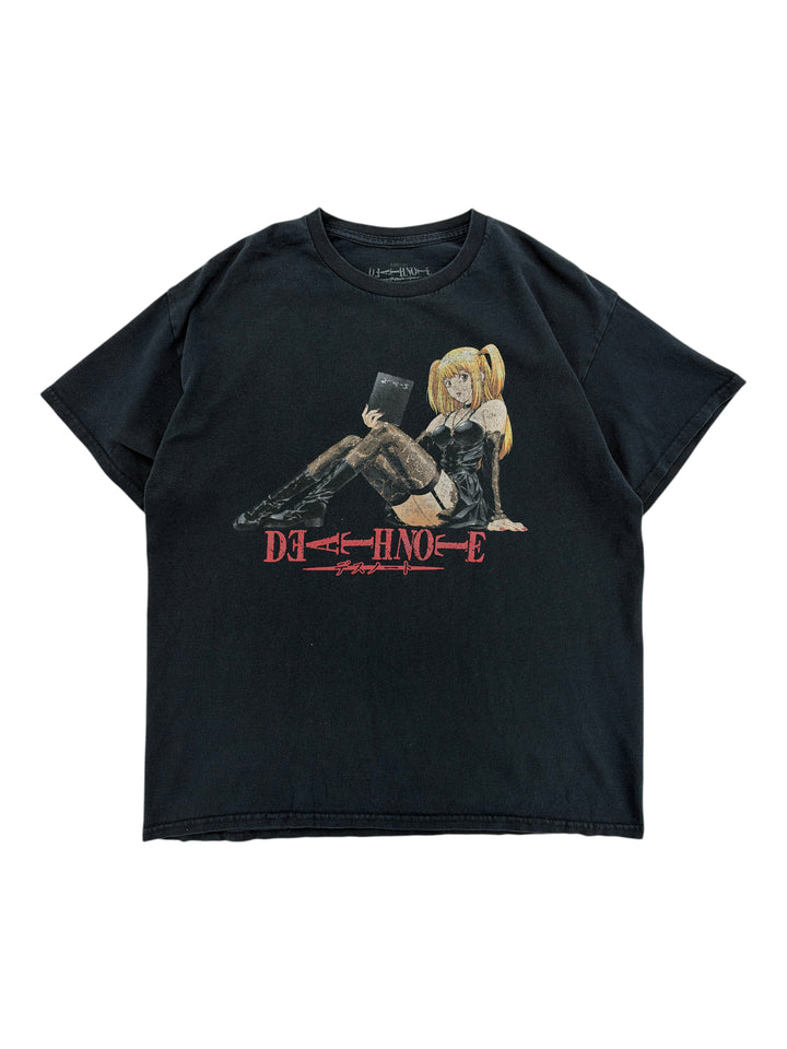 Exile Vintage black 2010s Death Note anime t-shirt featuring Misa Amane graphic print on the front