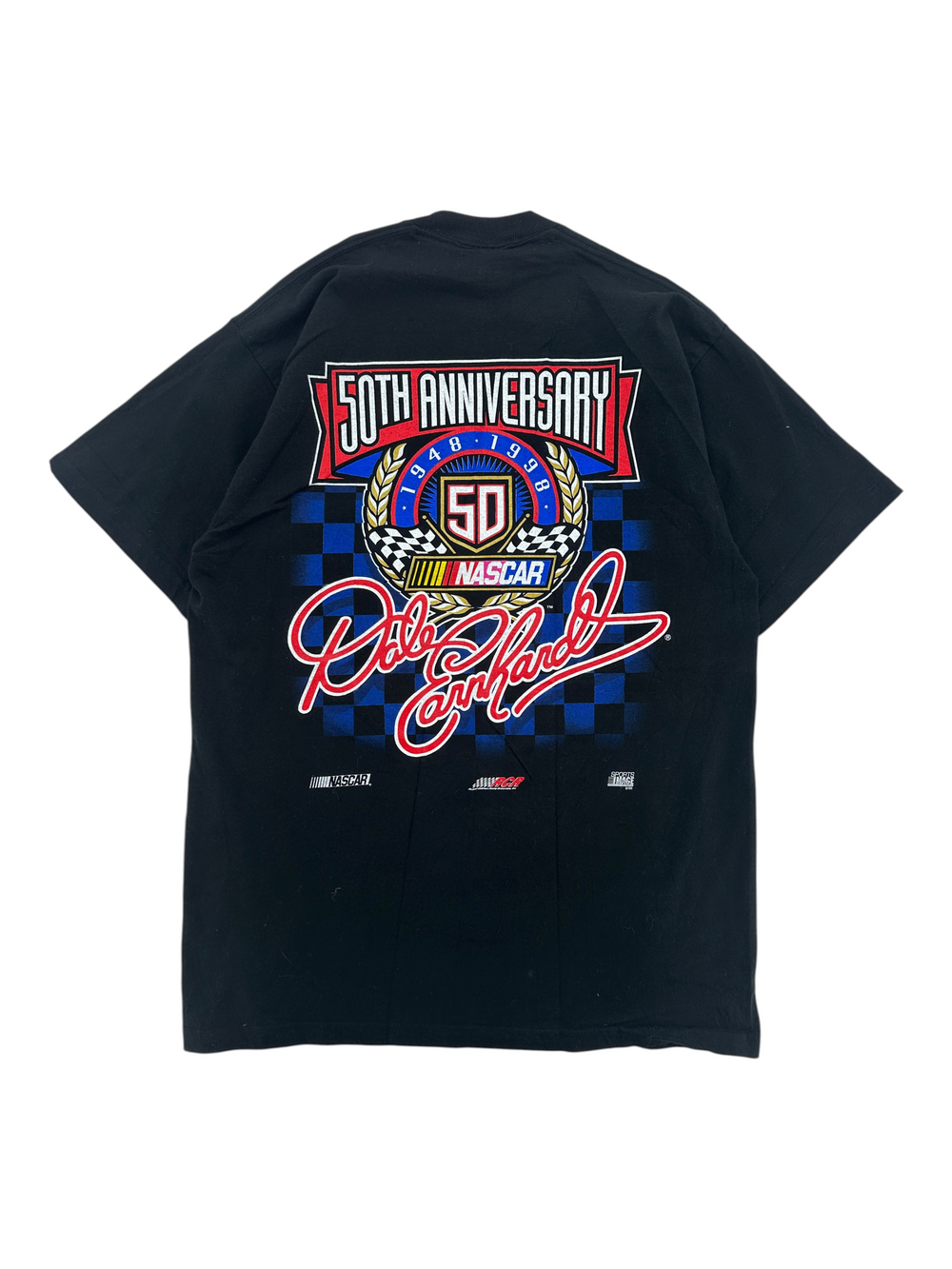Exile Vintage black 1990s Dale Earnhardt NASCAR 50th anniversary graphic T-shirt back view
